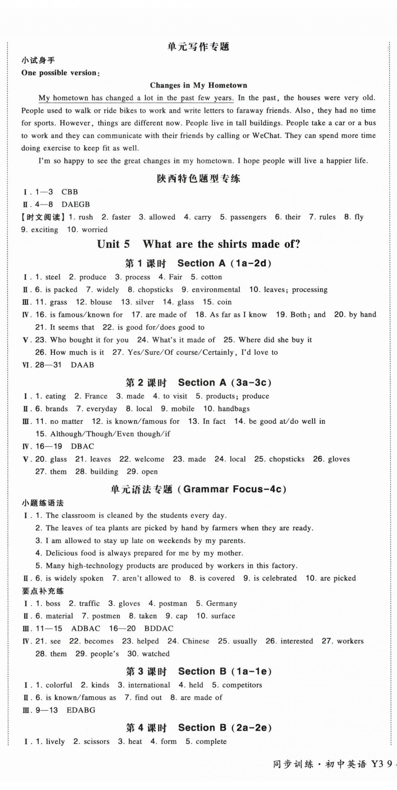 2025年一本同步訓(xùn)練九年級英語上冊人教版陜西專版 第6頁
