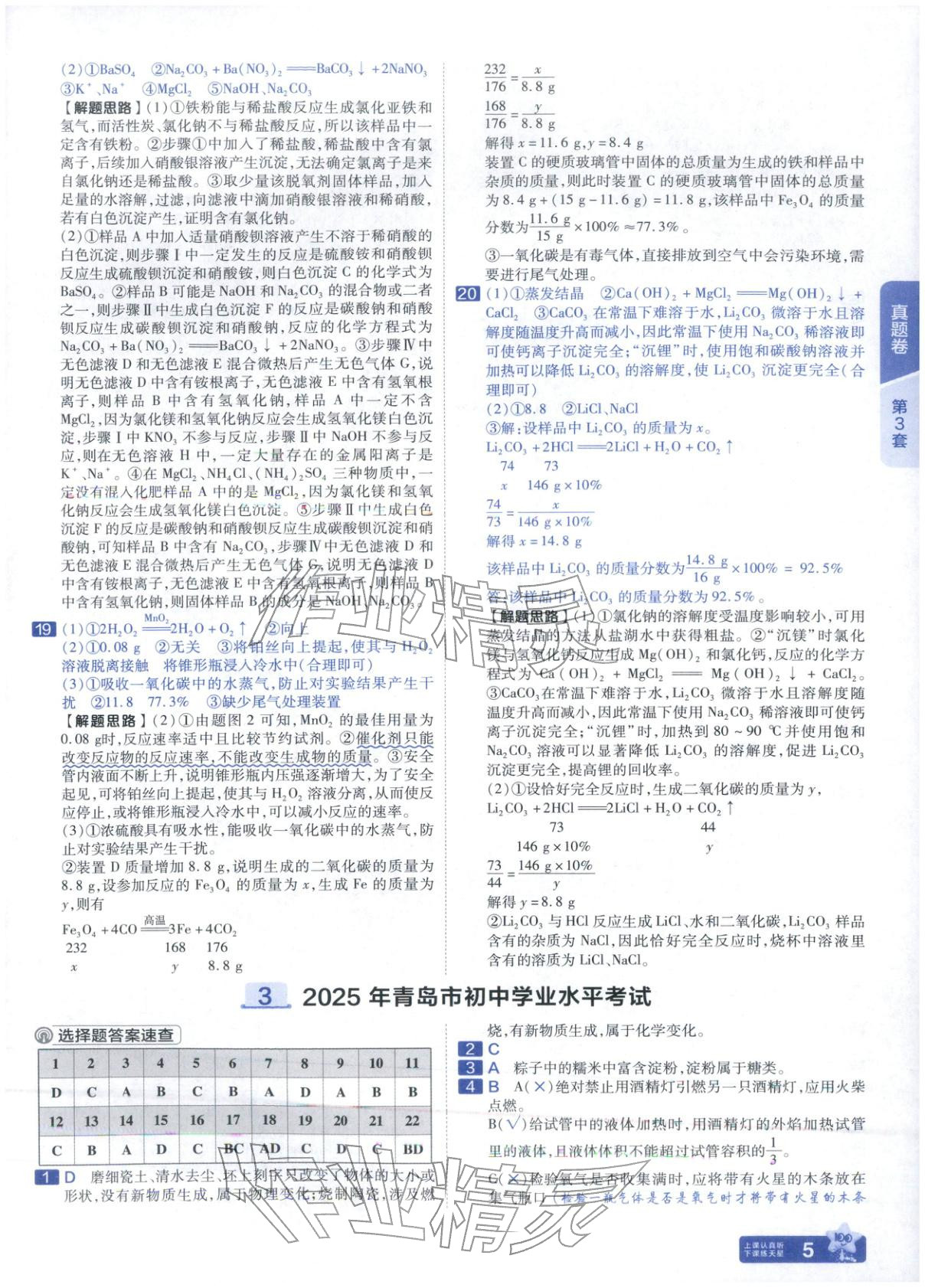 2026年金考卷中考试题汇编45套化学山东专版 第5页