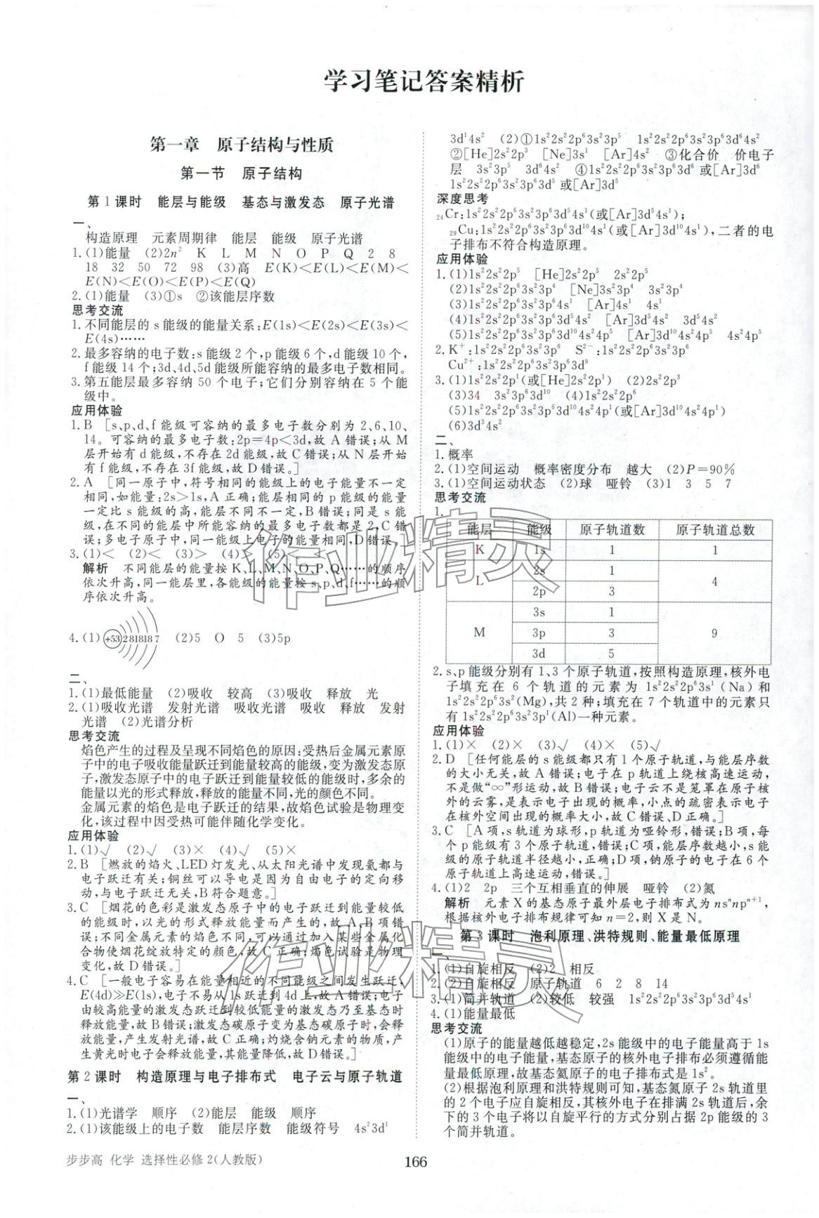 2025年步步高学习笔记高二化学选择性必修第二册人教版&nbsp;第1页