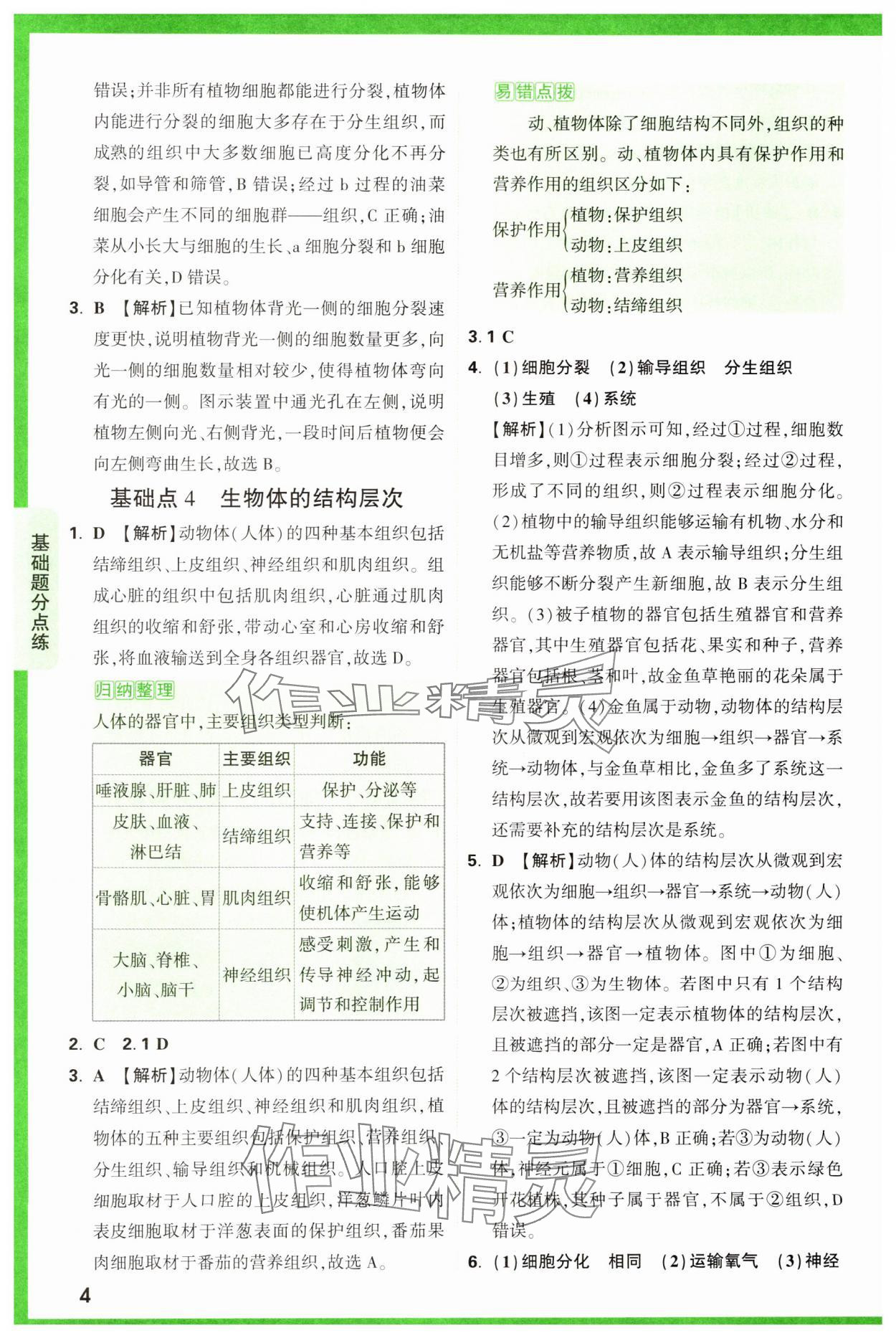 2025年萬唯中考基礎(chǔ)題生物 第4頁