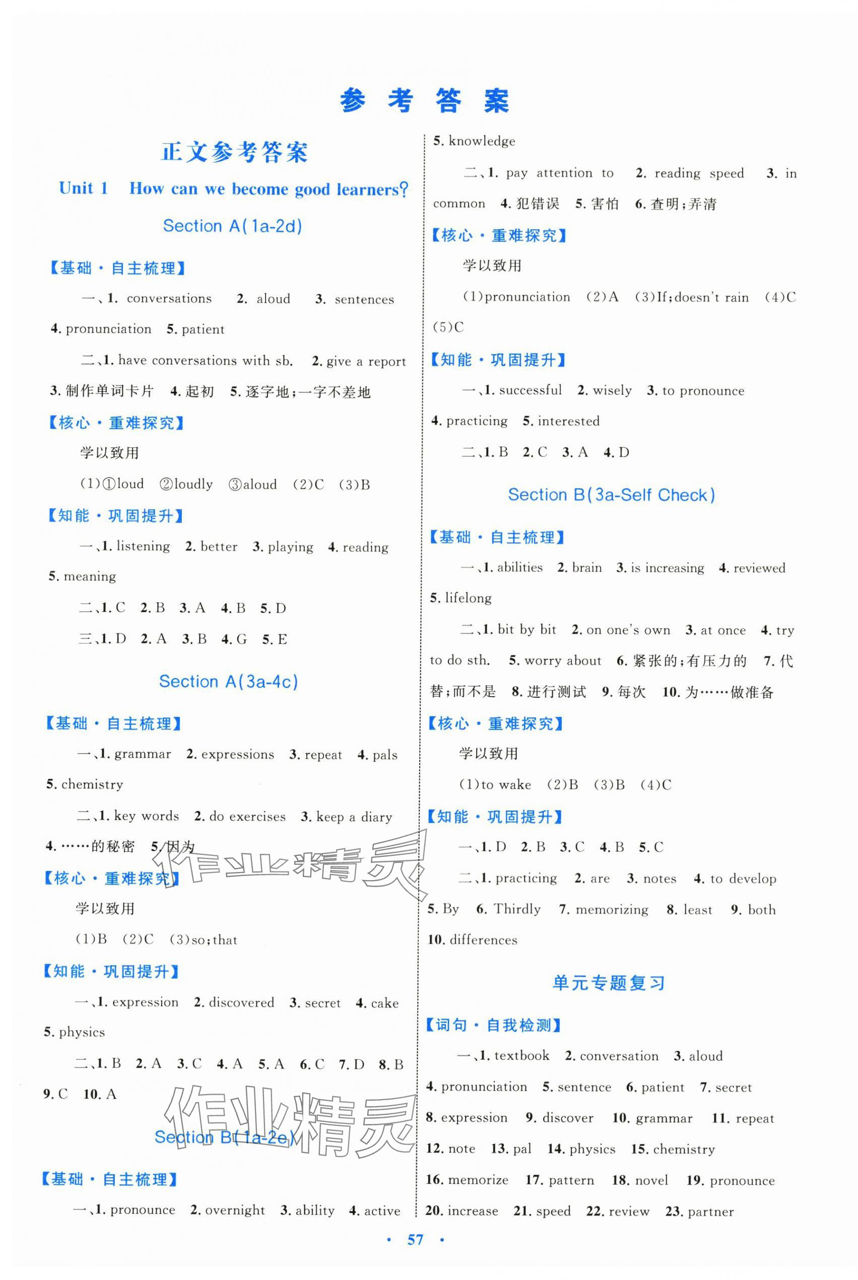 2024年同步學(xué)習(xí)目標(biāo)與檢測(cè)九年級(jí)英語(yǔ)全一冊(cè) 第1頁(yè)