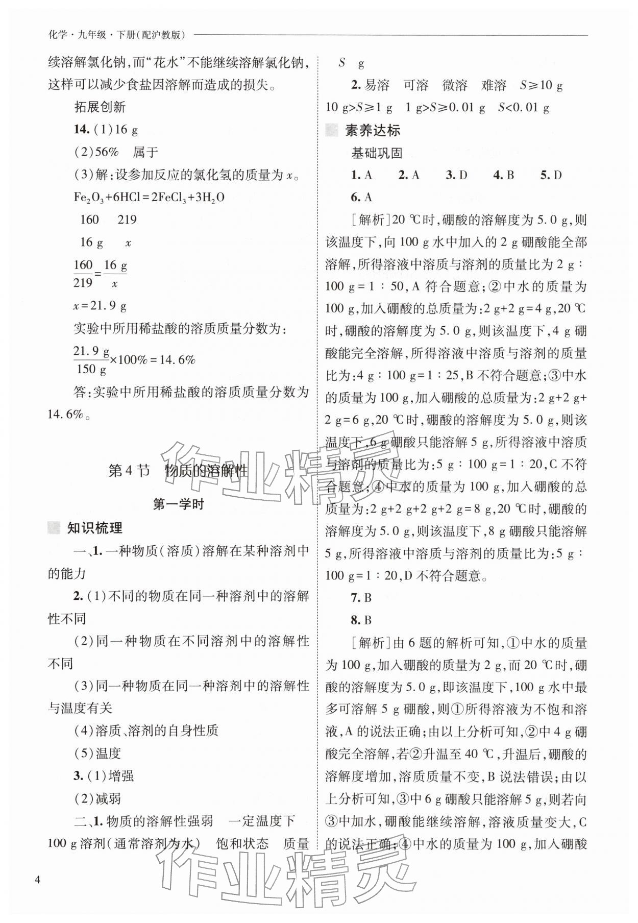 2026年新课程问题解决导学方案九年级化学下册沪教版&nbsp;第4页