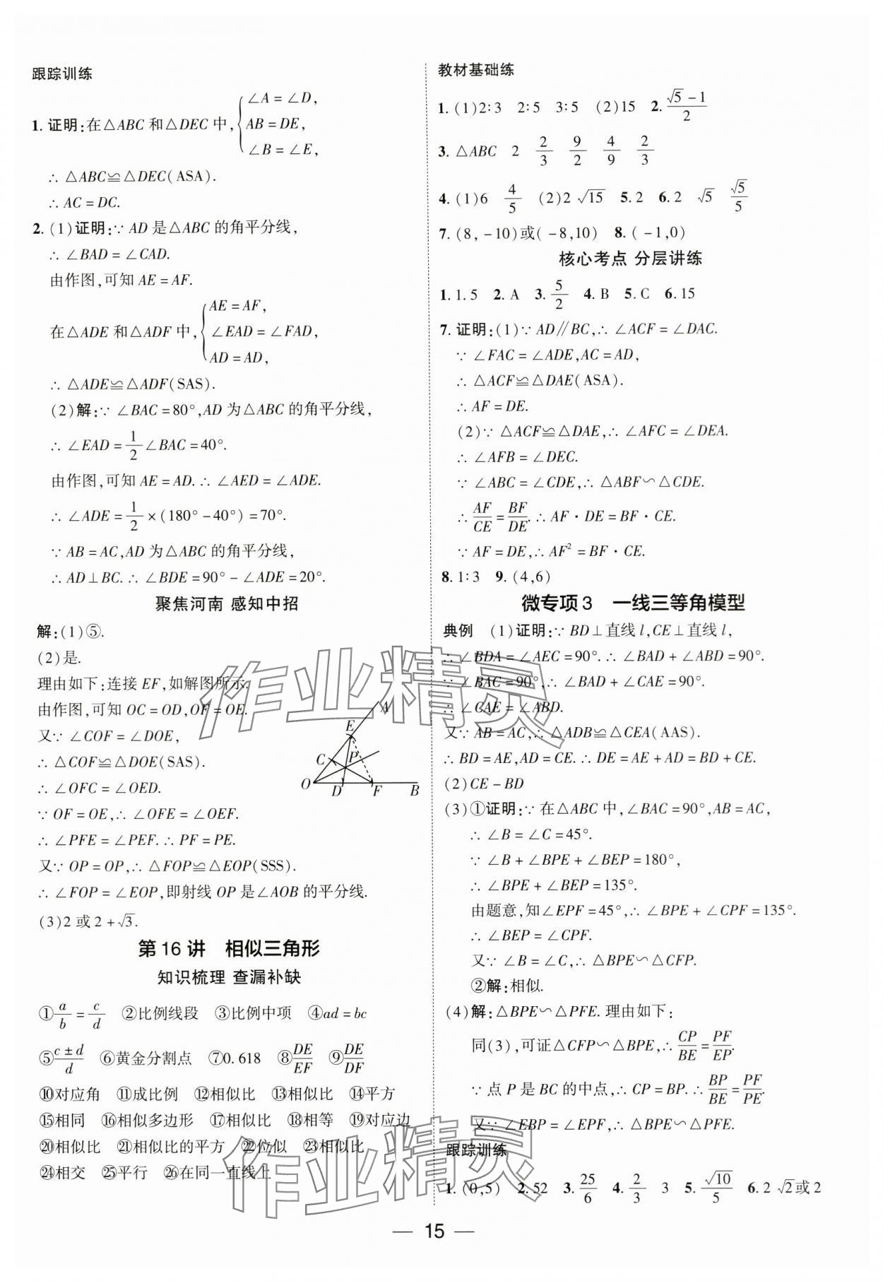 2024年中考通數(shù)學(xué)中考河南專版 參考答案第14頁