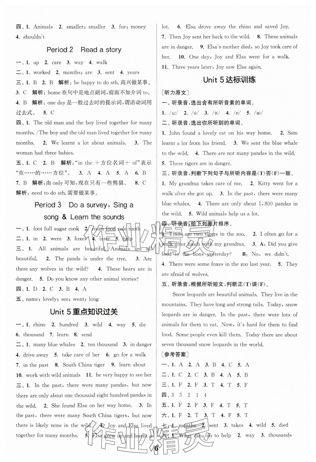 2025年通城學(xué)典課時作業(yè)本六年級英語上冊滬教版 第6頁
