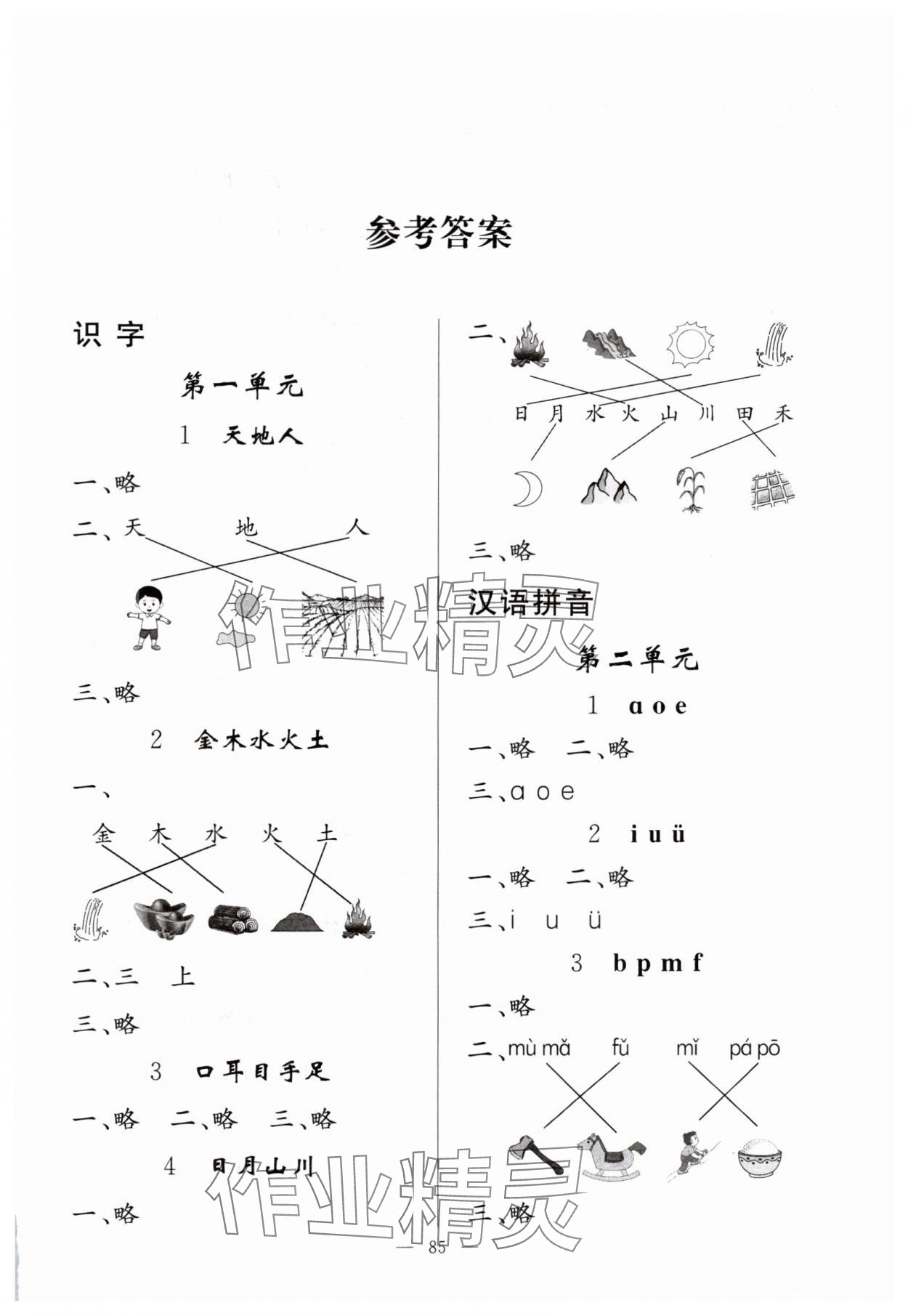 2024年同步練習(xí)冊(cè)山東科學(xué)技術(shù)出版社一年級(jí)語(yǔ)文上冊(cè)人教版 第1頁(yè)