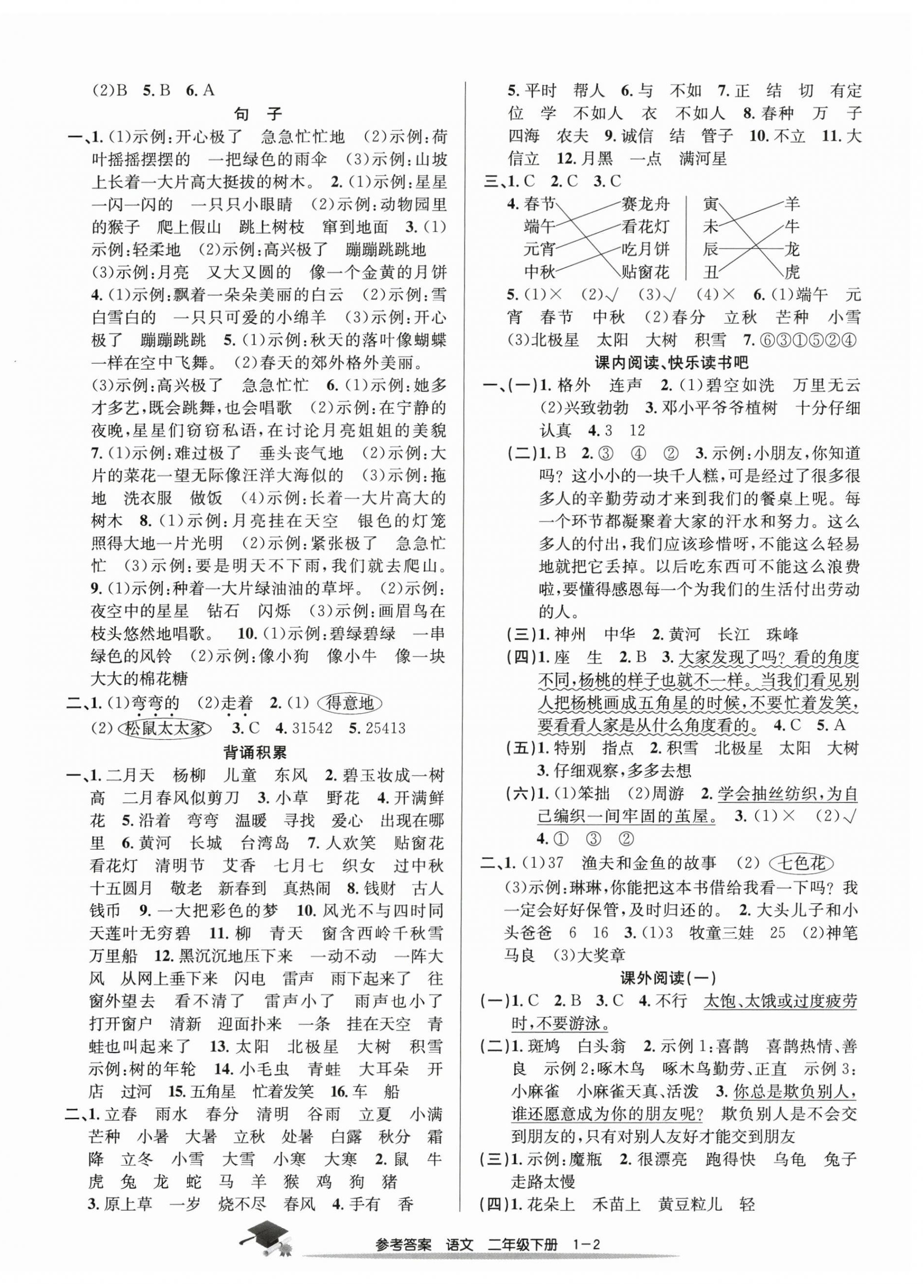 2025年期末直通车二年级语文下册人教版 第2页