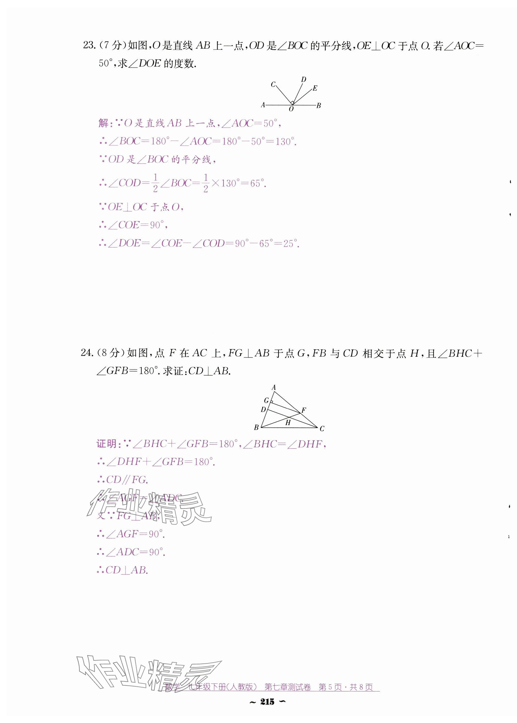 2025年云南省標準教輔優(yōu)佳學案七年級數(shù)學下冊人教版 第5頁