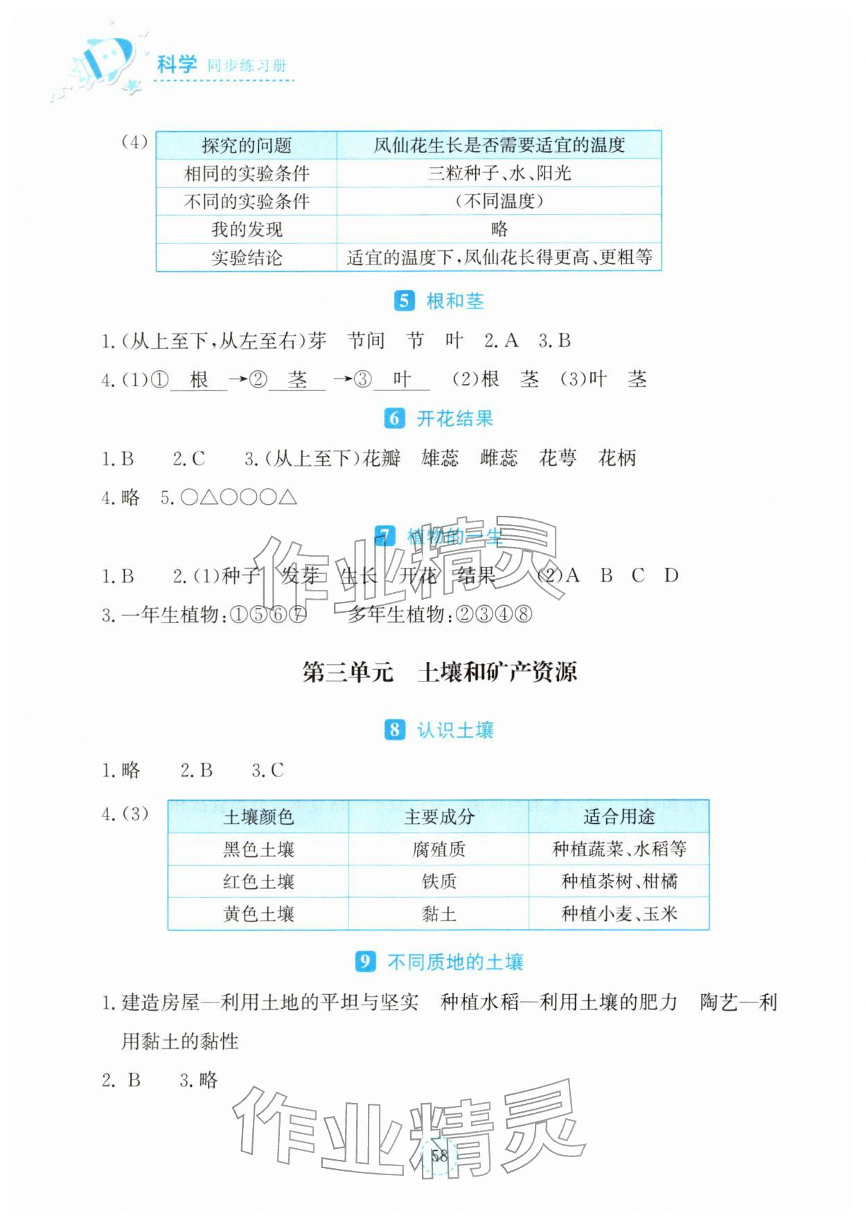 2026年科学同步练习册湖北教育出版社三年级下册人教鄂教版&nbsp;第2页