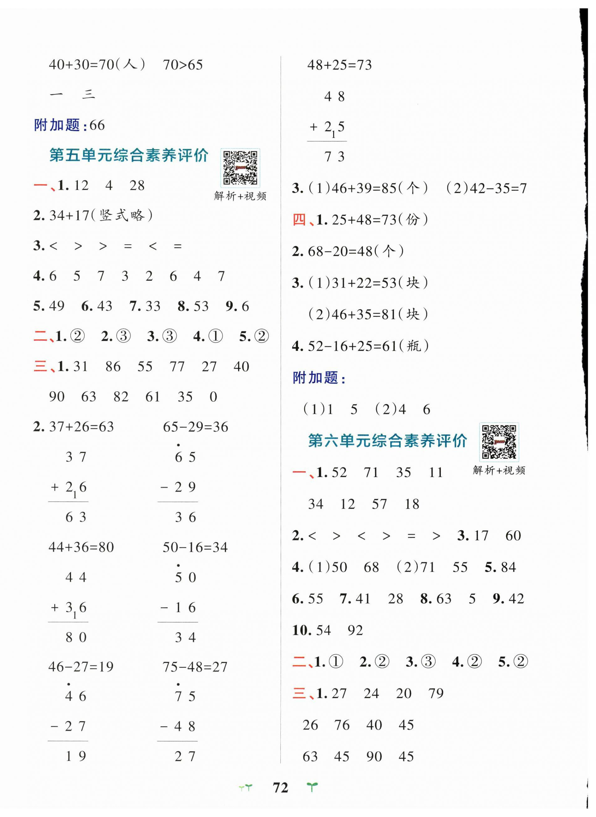 2025年小學(xué)學(xué)霸沖A卷一年級(jí)數(shù)學(xué)下冊(cè)人教版 第4頁