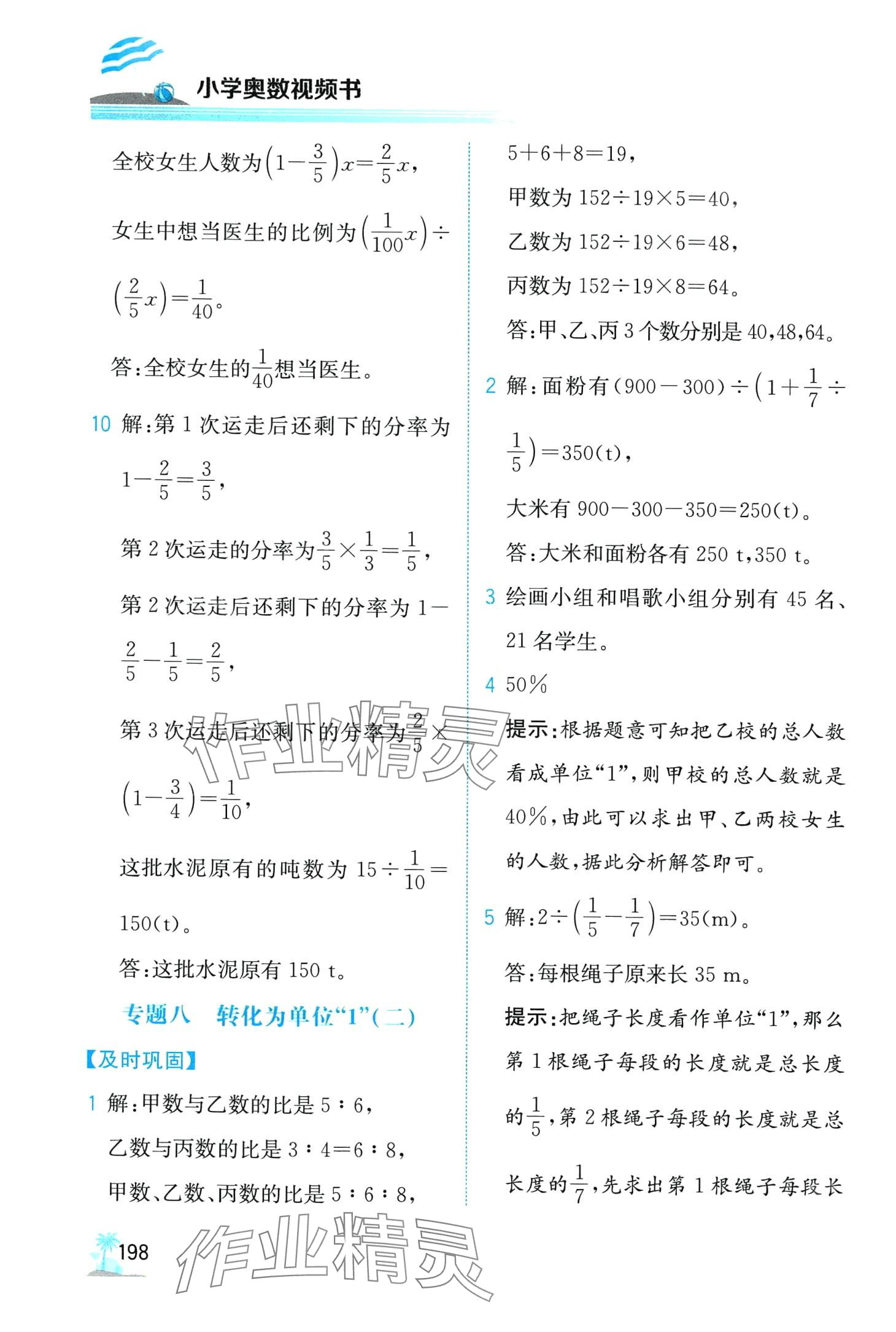 2024年金博士一点全通六年级数学全一册通用版 第12页