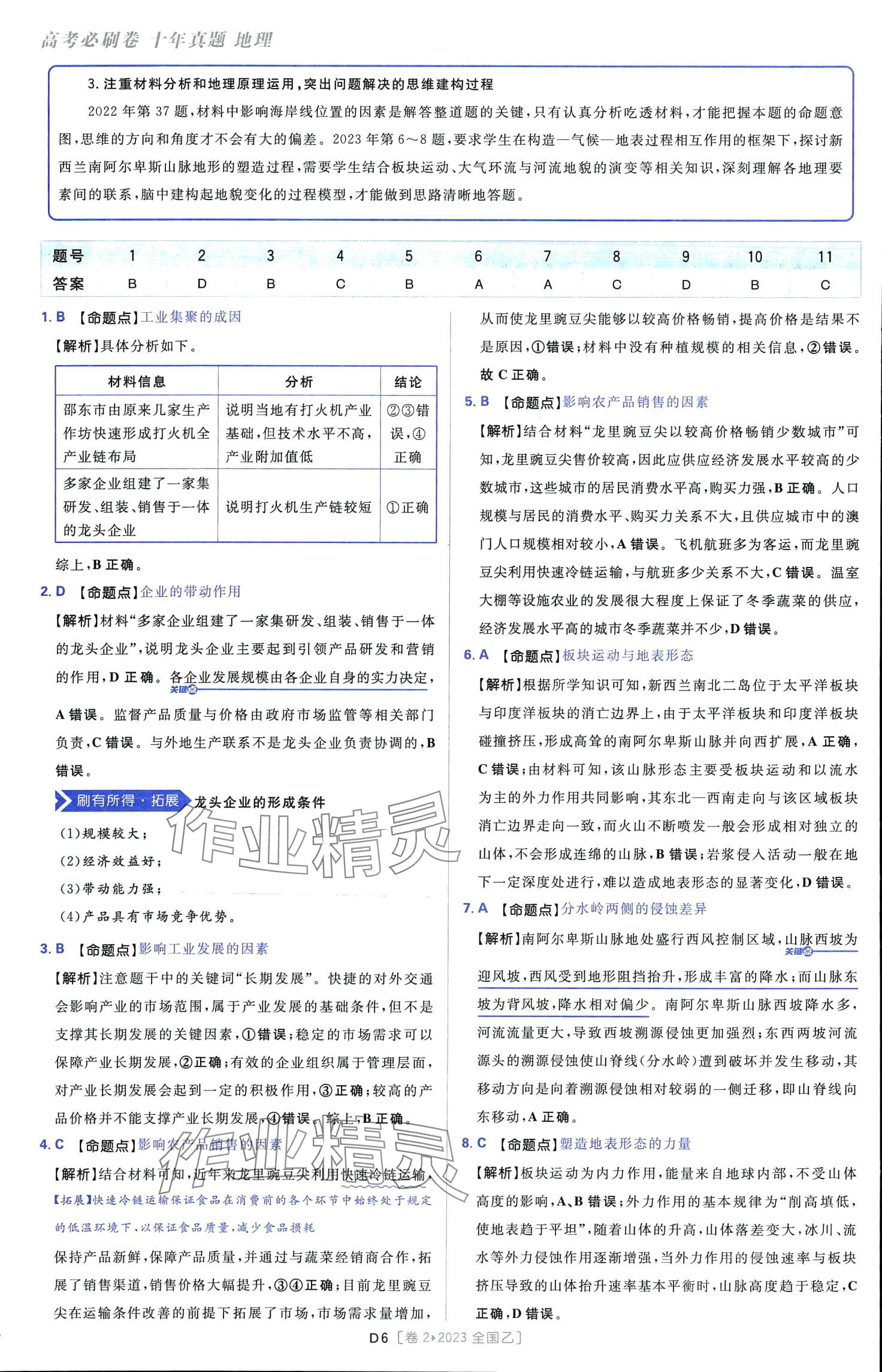 2024年高考必刷卷十年真題高中地理通用版 第8頁