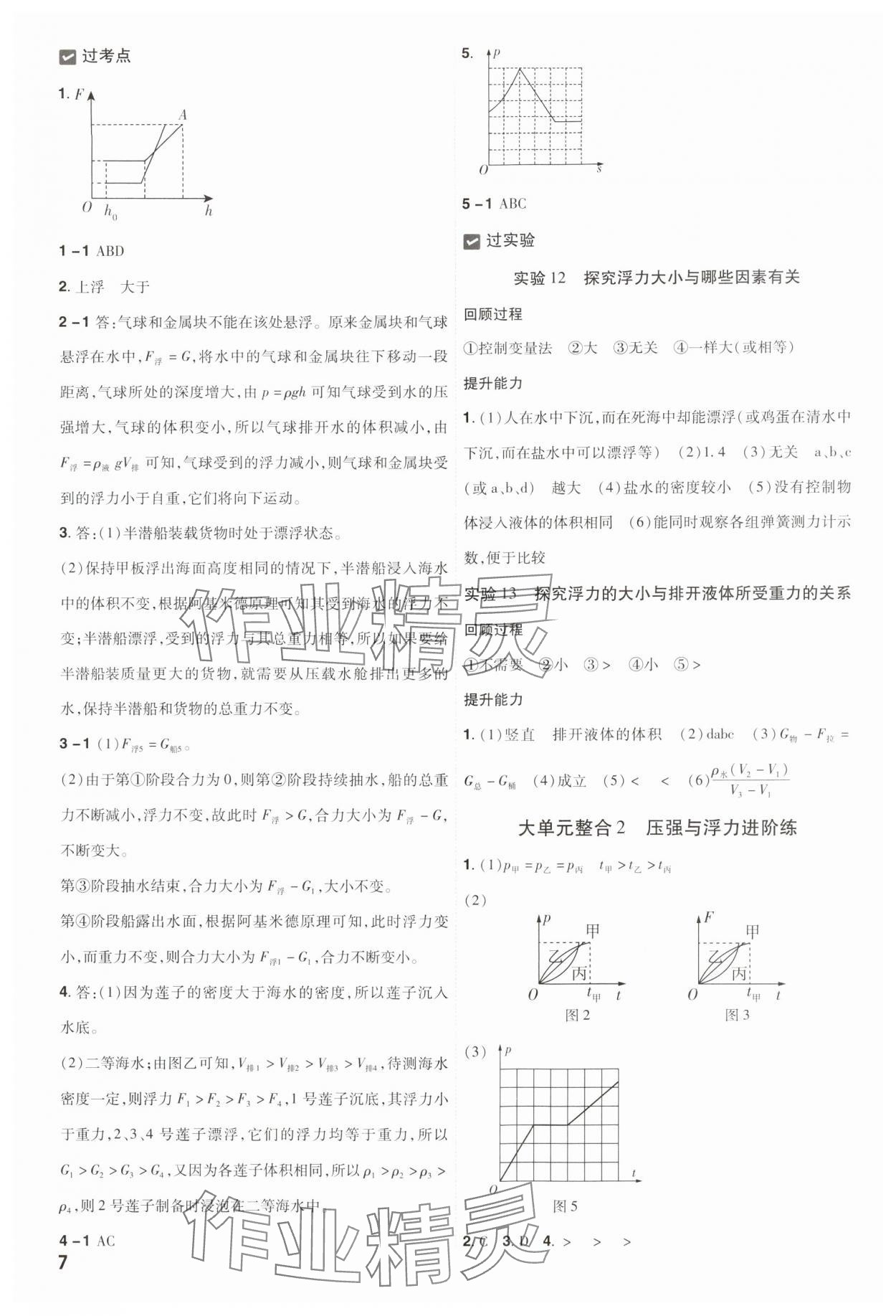 2025年中考一遍過(guò)物理貴州專版 參考答案第7頁(yè)