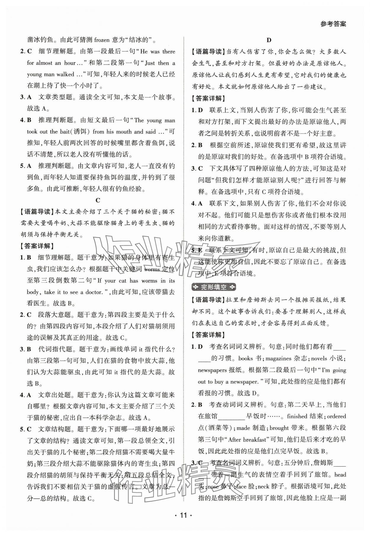 2025年閱讀拉網訓練八年級英語人教版 第11頁