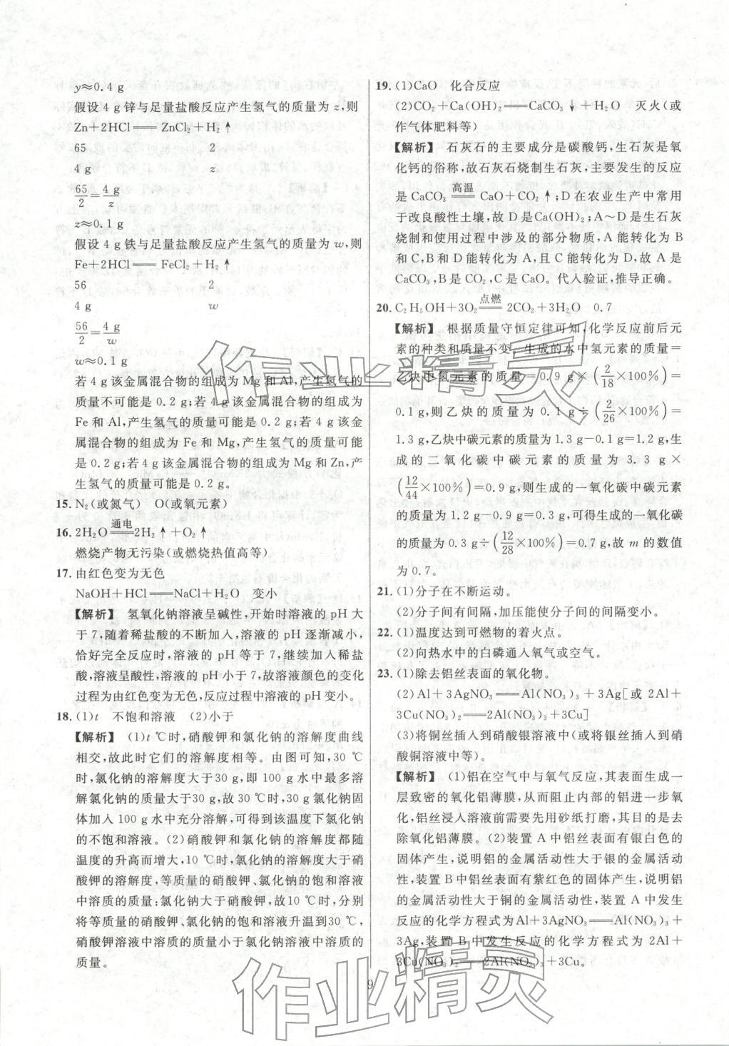 2026年中考靶向集训热点试题精编化学 第9页