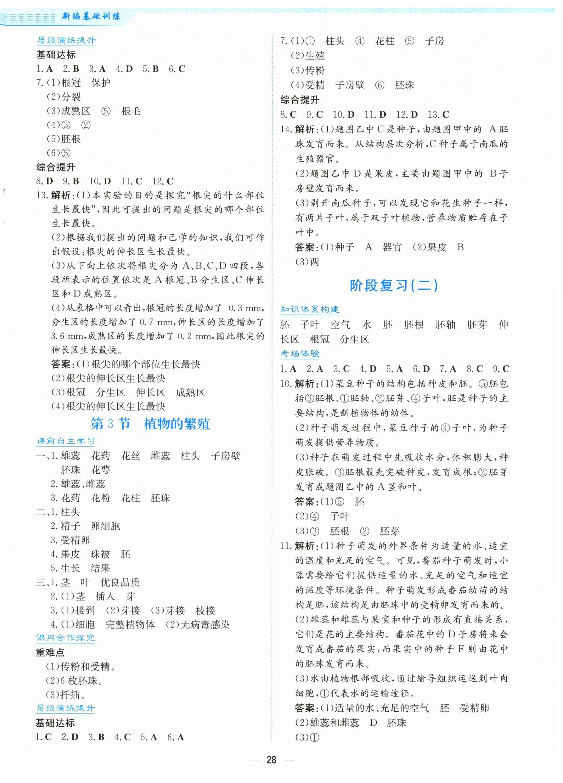 2025年新編基礎訓練七年級生物下冊蘇教版 第4頁
