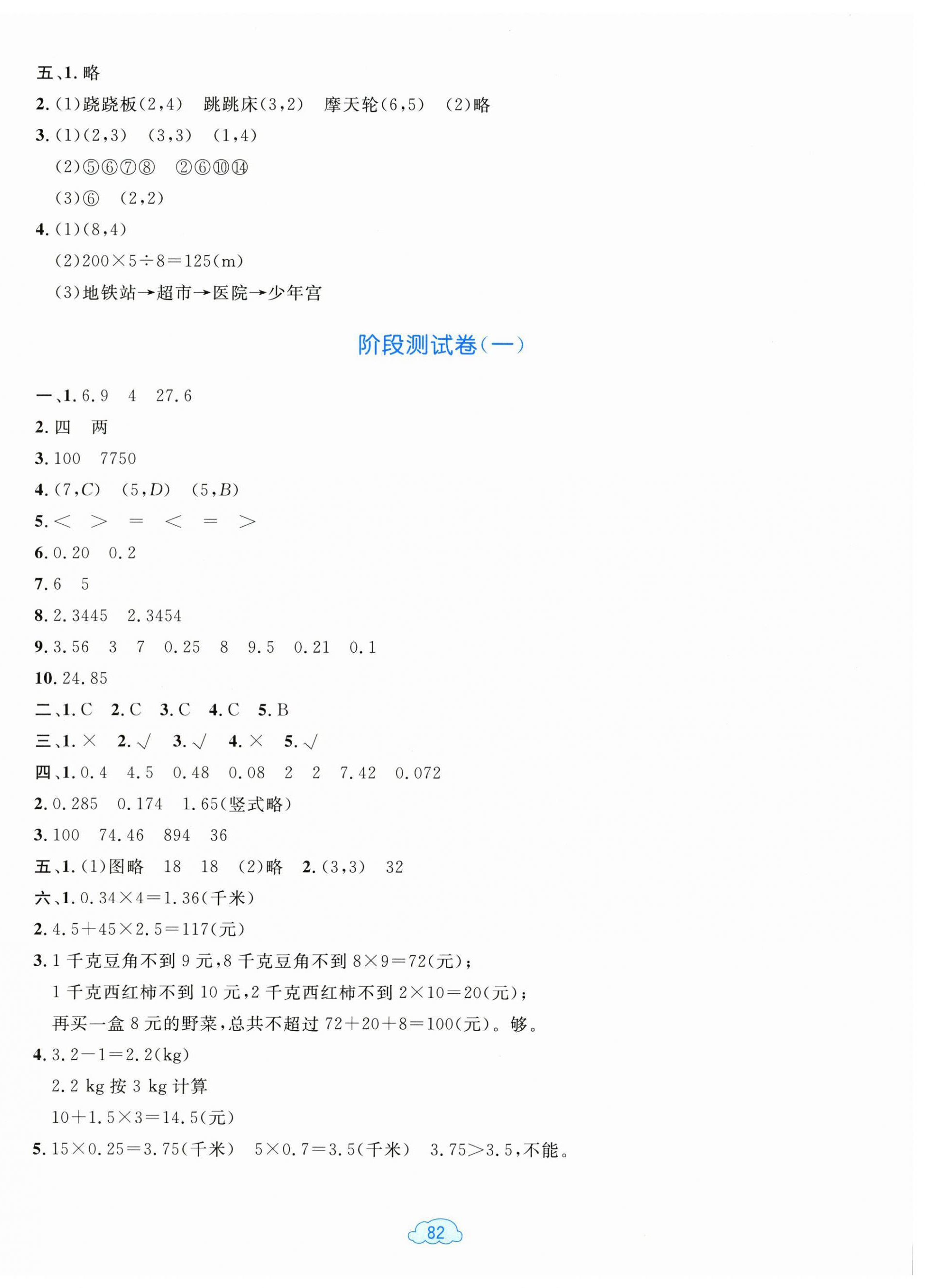 2025年学习目标与检测同步测试卷五年级数学上册人教版 第2页