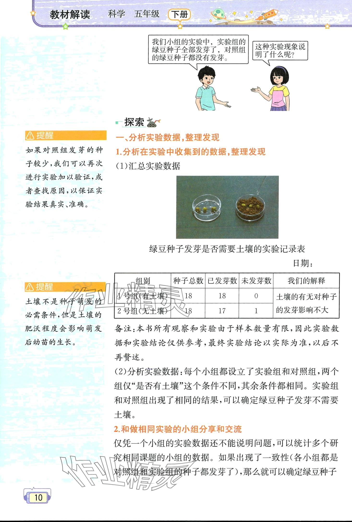 2024年教材课本五年级科学下册教科版 第10页