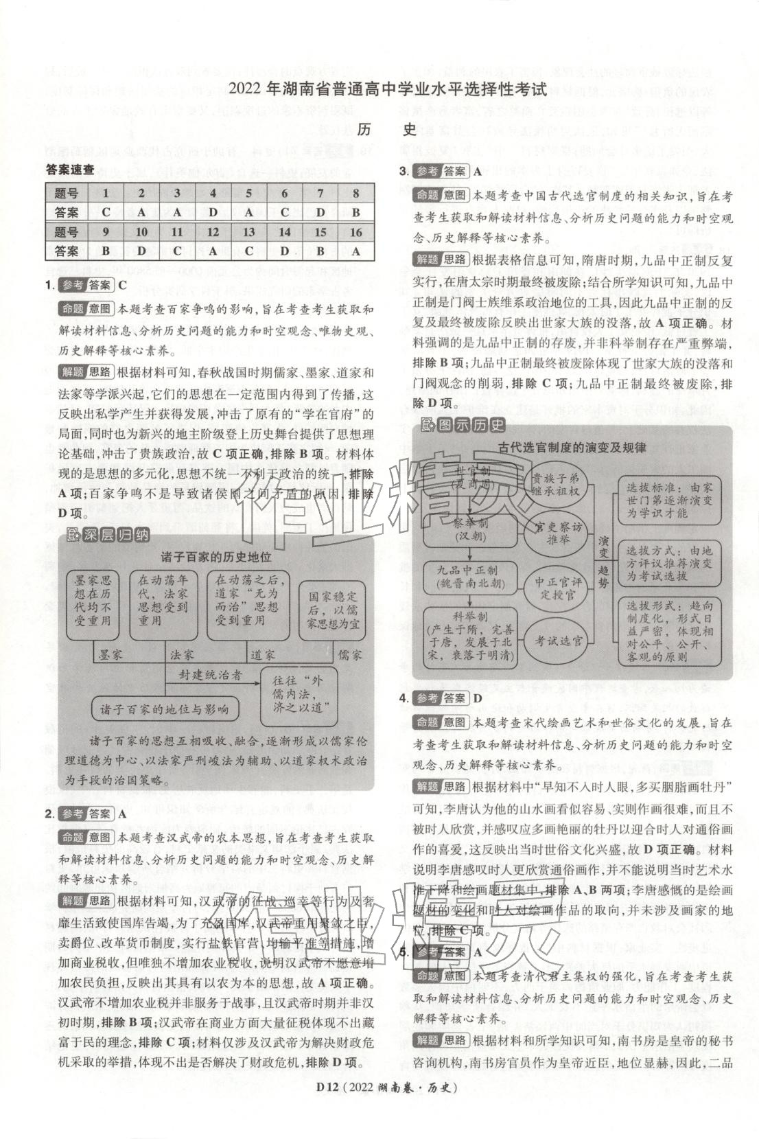 2026年新高考5年真题高三历史湖南专版 第12页