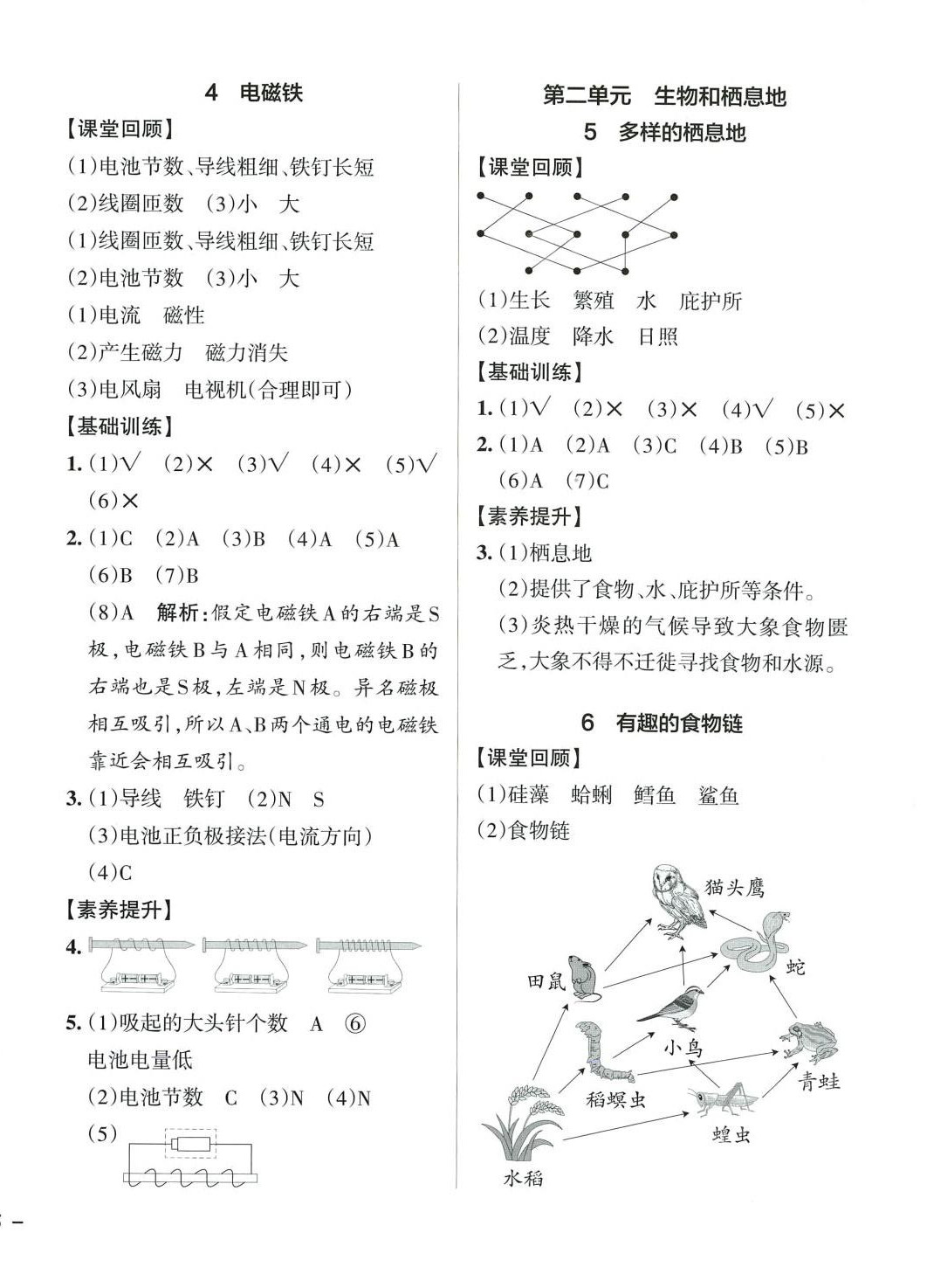 2024年小學(xué)學(xué)霸作業(yè)本六年級(jí)科學(xué)下冊蘇教版 第2頁