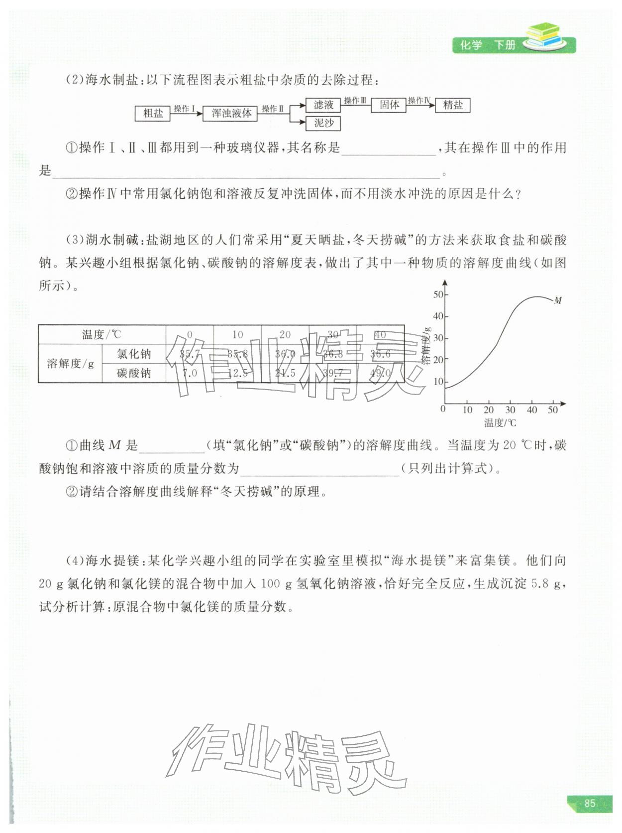 2026年河南省初中学业水平考试解析与检测化学下册&nbsp;第1页