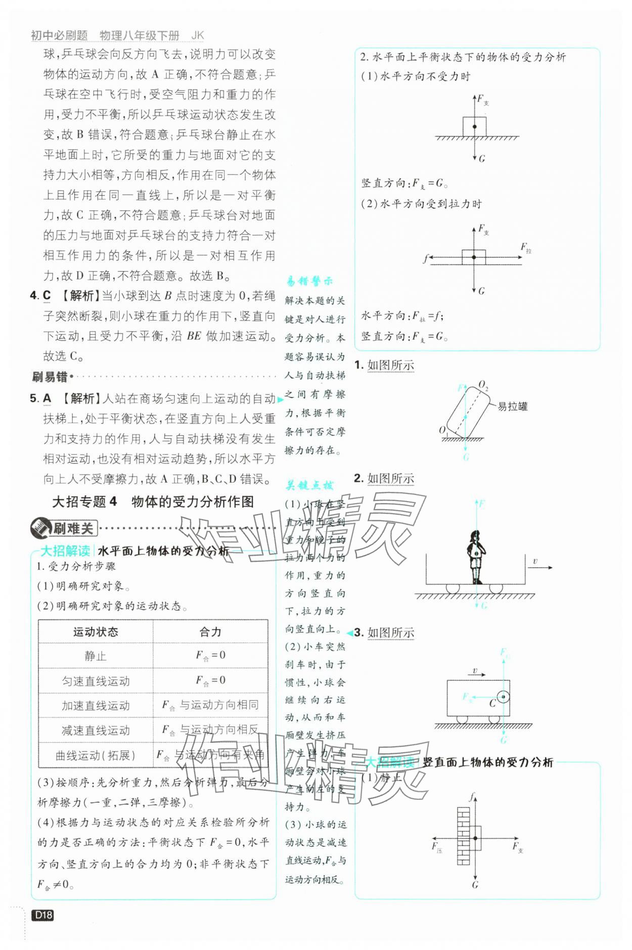 2025年初中必刷題八年級物理下冊教科版 參考答案第18頁