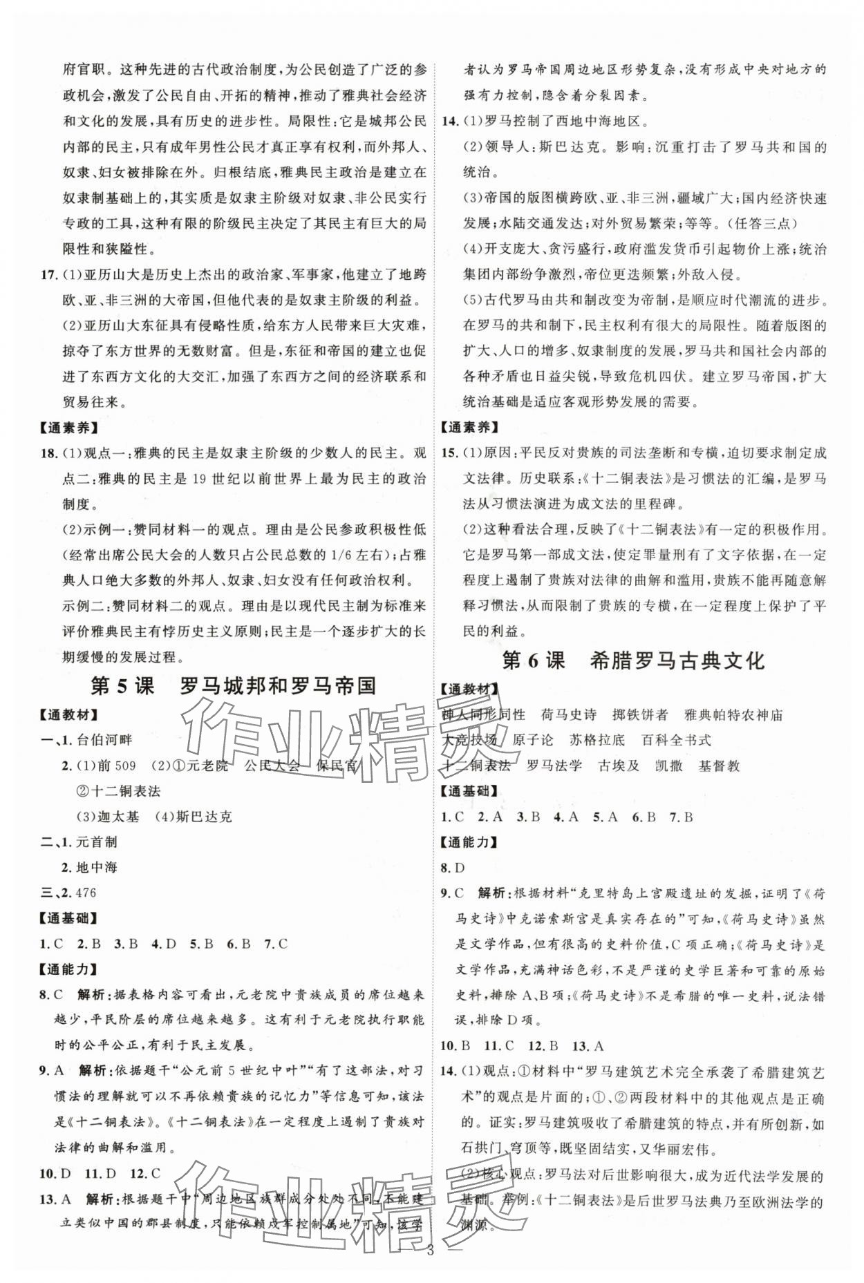 2024年優(yōu)加學(xué)案課時通九年級歷史上冊人教版P版 第3頁