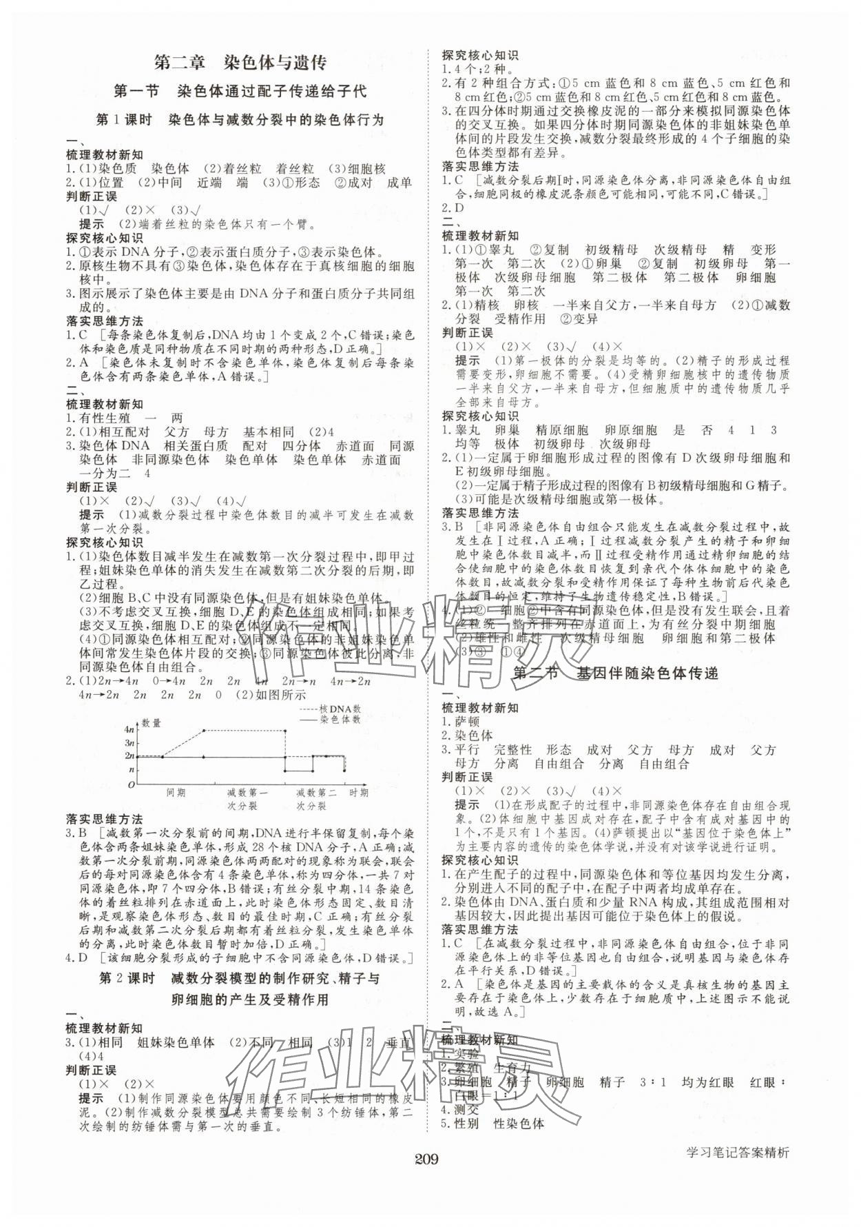 2025年步步高學習筆記高中生物必修2浙科版 參考答案第4頁