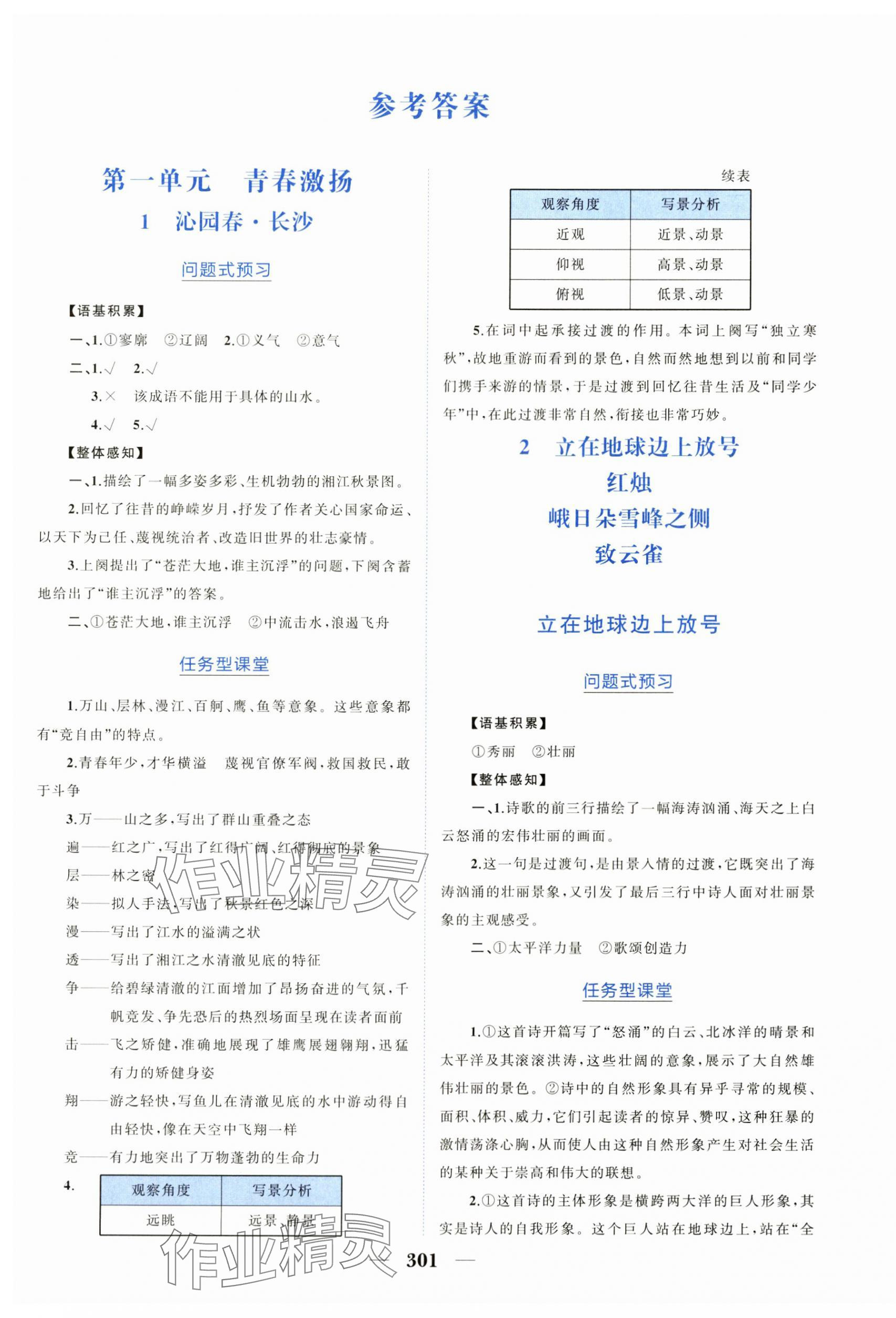 2023年点金训练精讲巧练高中语文必修上册人教版 第1页