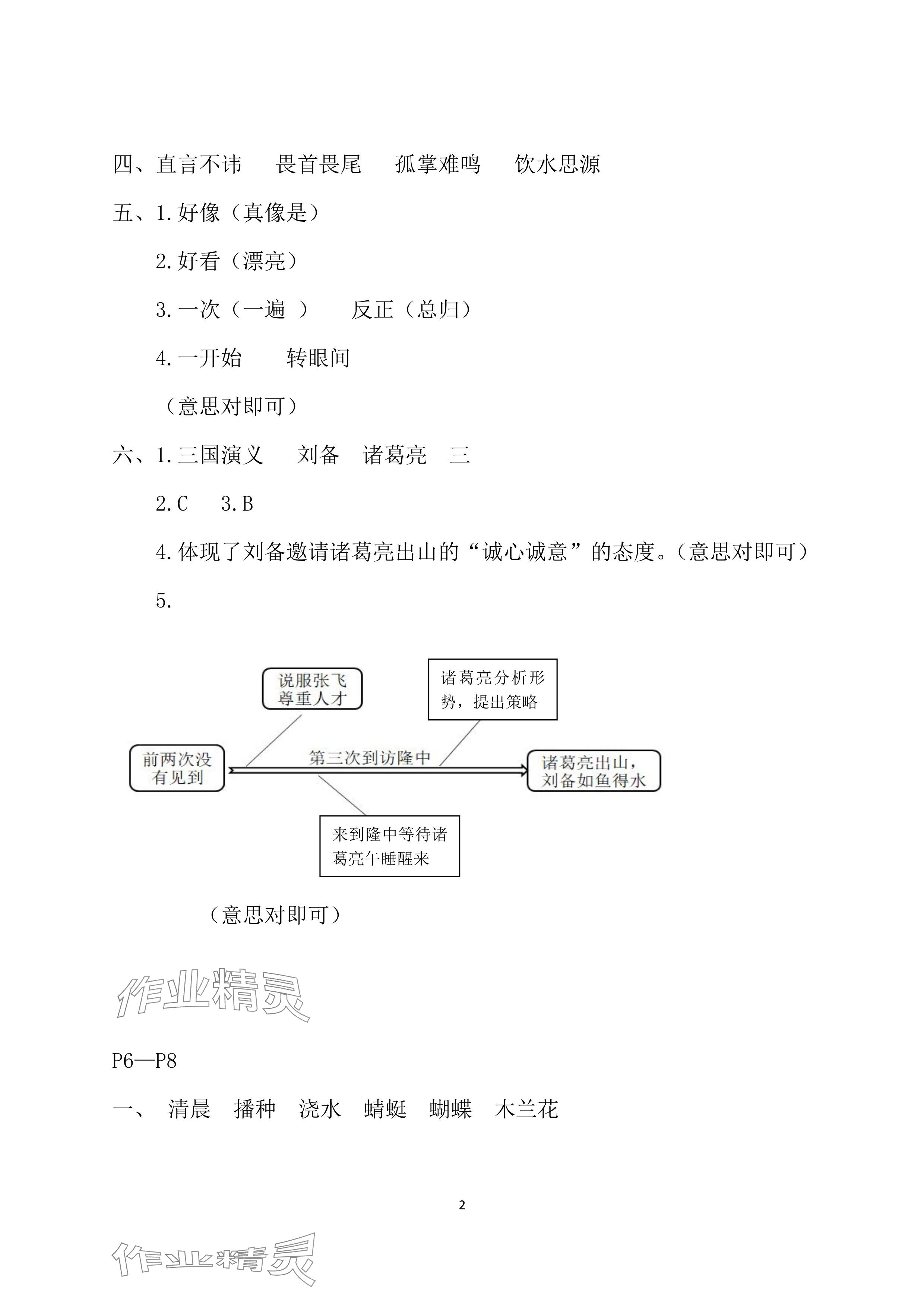 2024年暑假作业安徽少年儿童出版社五年级语文人教版 参考答案第2页