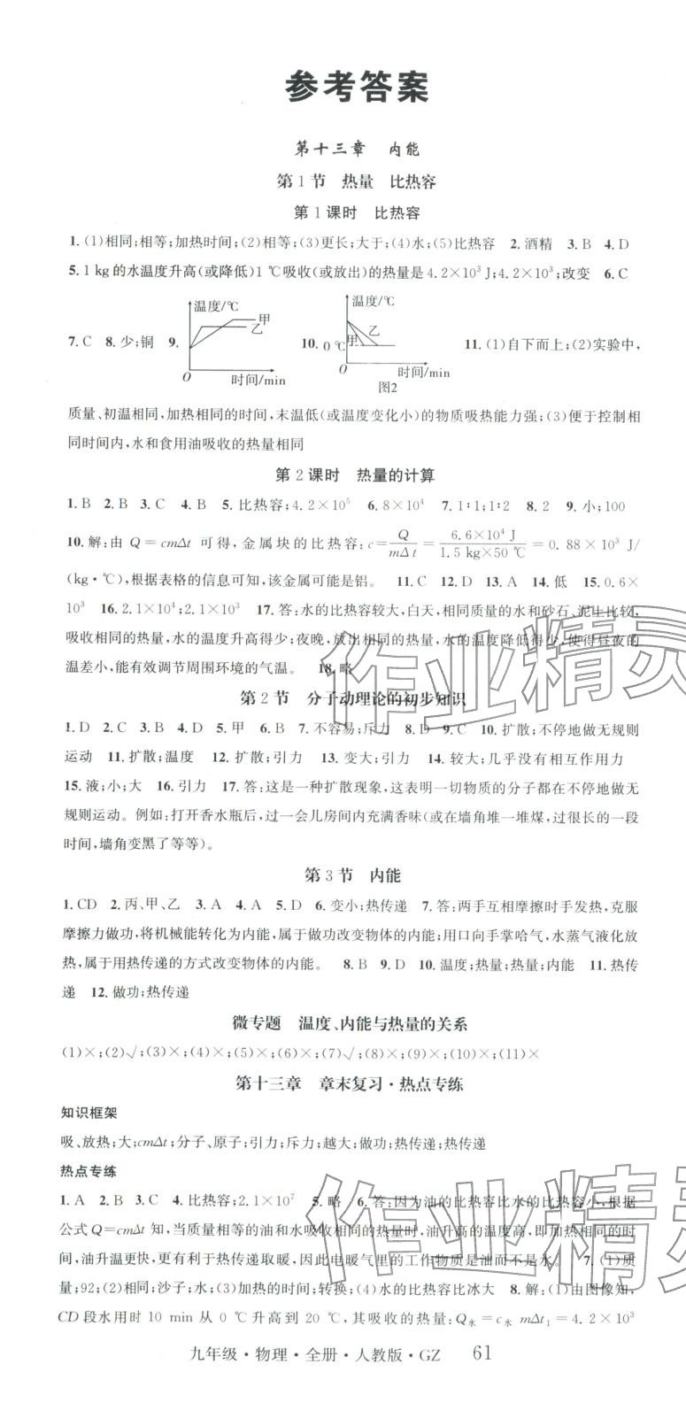 2025年智慧學(xué)堂九年級(jí)物理全一冊(cè)人教版貴州專版&nbsp;第1頁(yè)