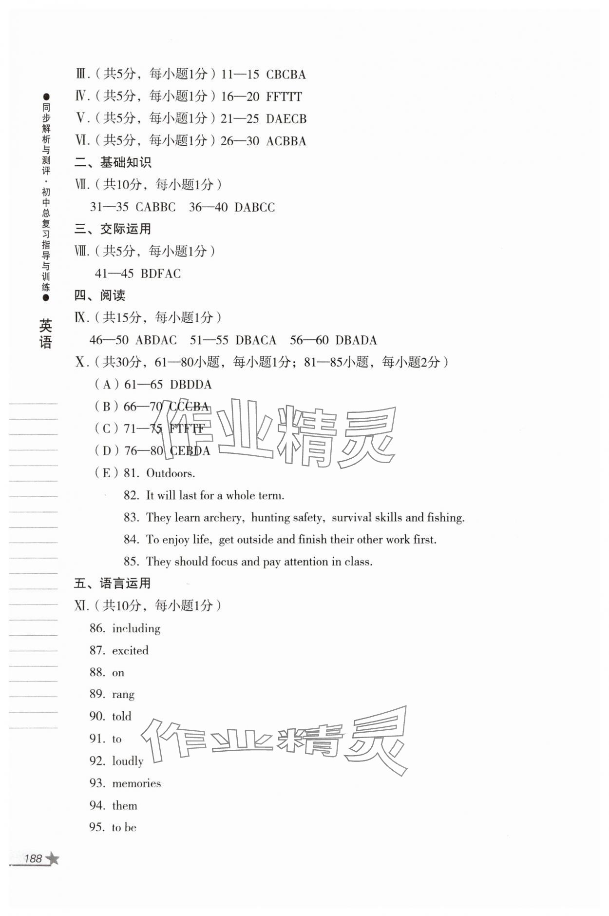 2024年同步解析與測(cè)評(píng)初中總復(fù)習(xí)指導(dǎo)與訓(xùn)練英語(yǔ)人教版 第10頁(yè)