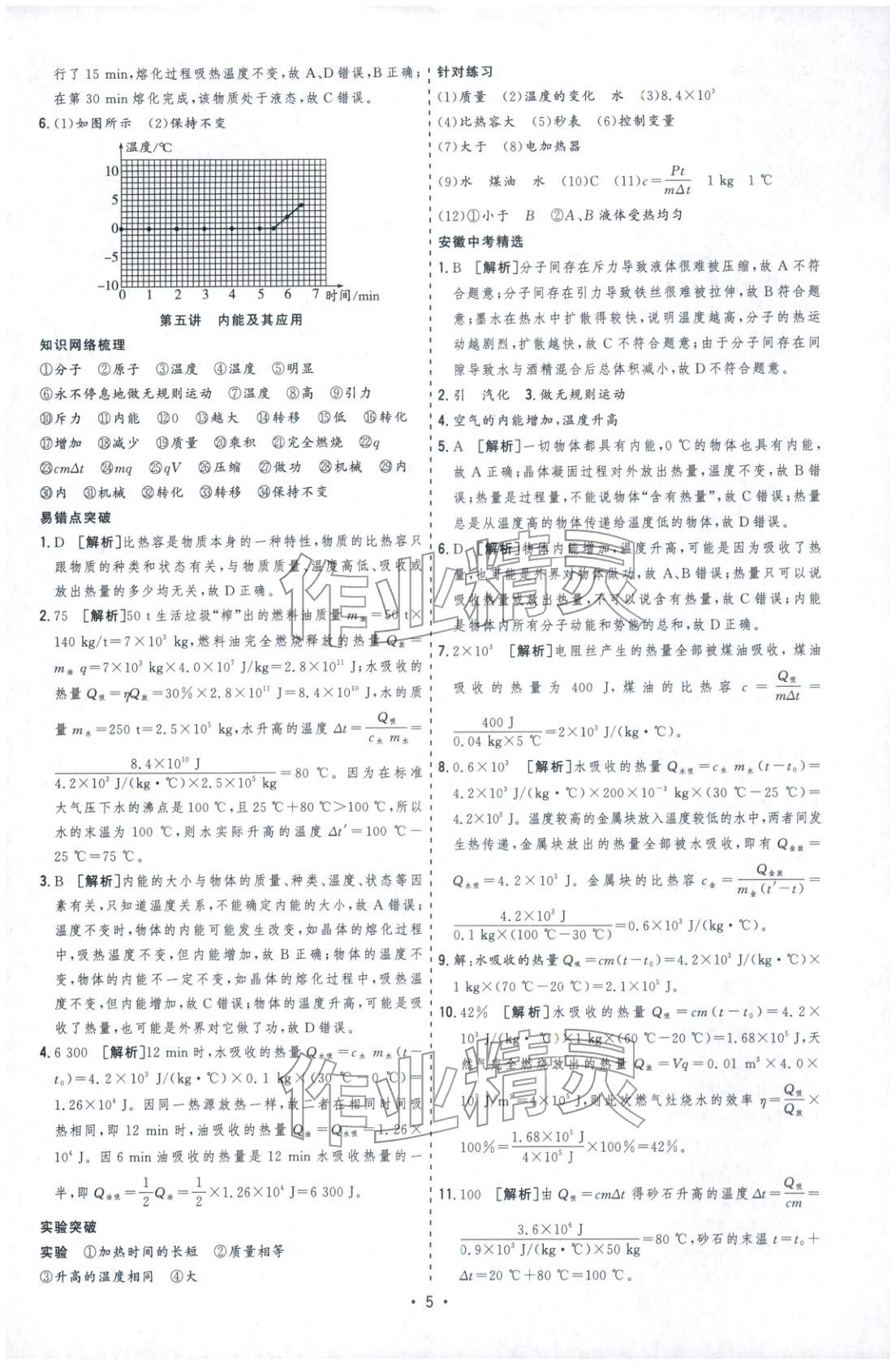 2026年决胜中考物理安徽专版 参考答案第5页