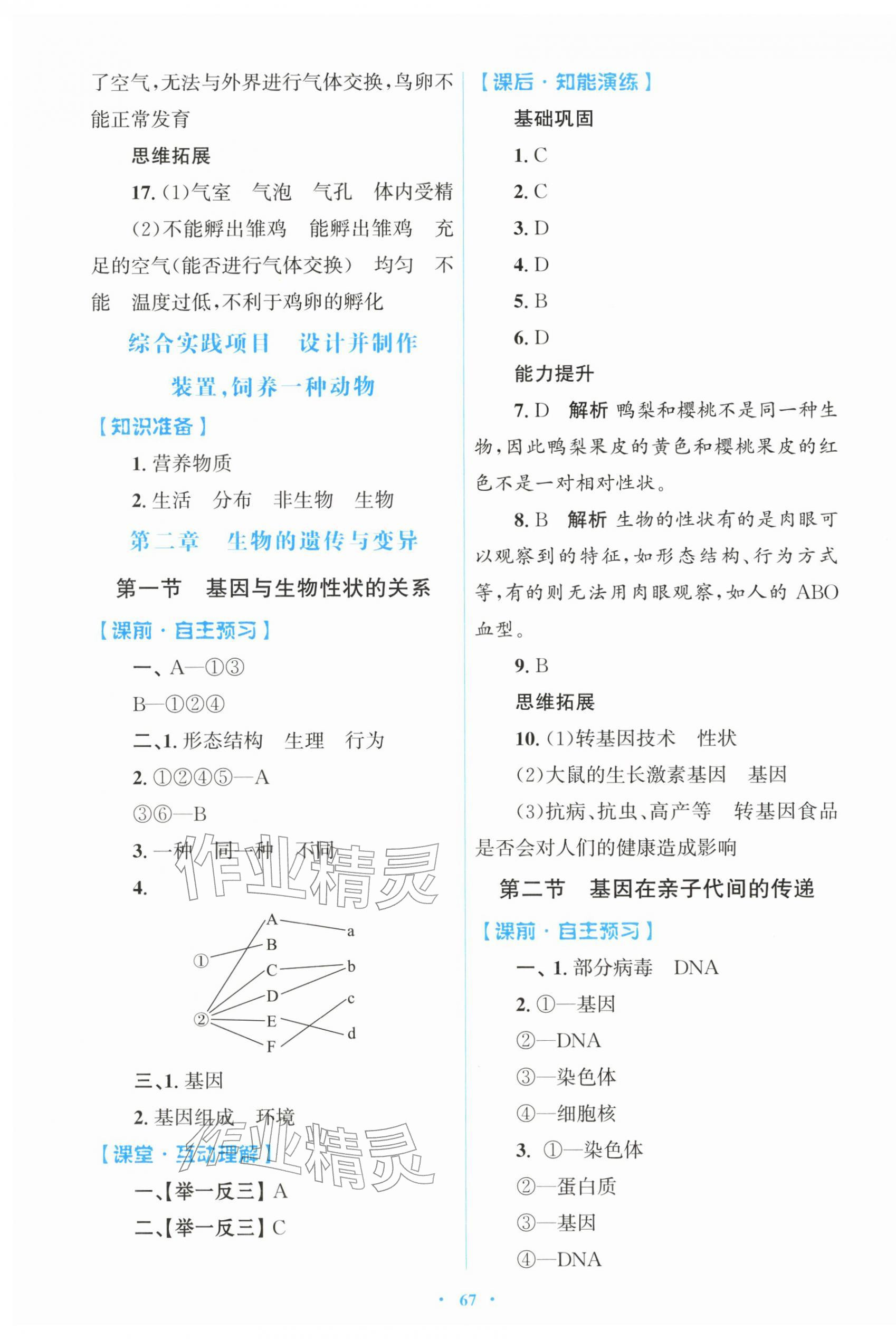 2026年同步测控优化设计八年级生物下册人教版&nbsp;第3页