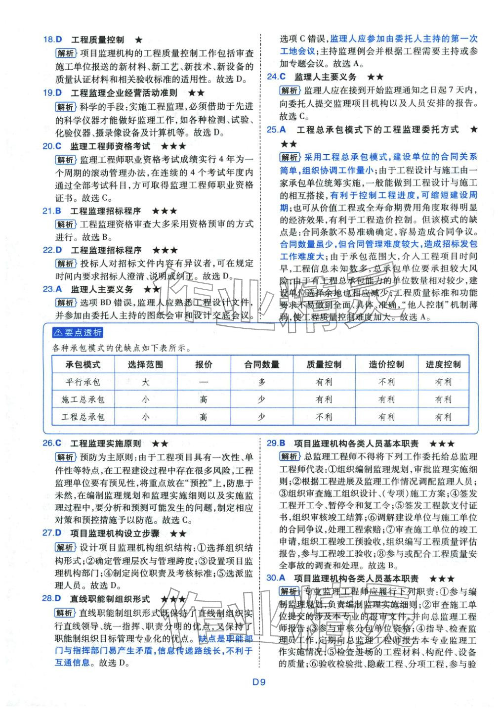 2025年真题详解考前点睛建设工程监理基本理论与相关法规&nbsp;第9页