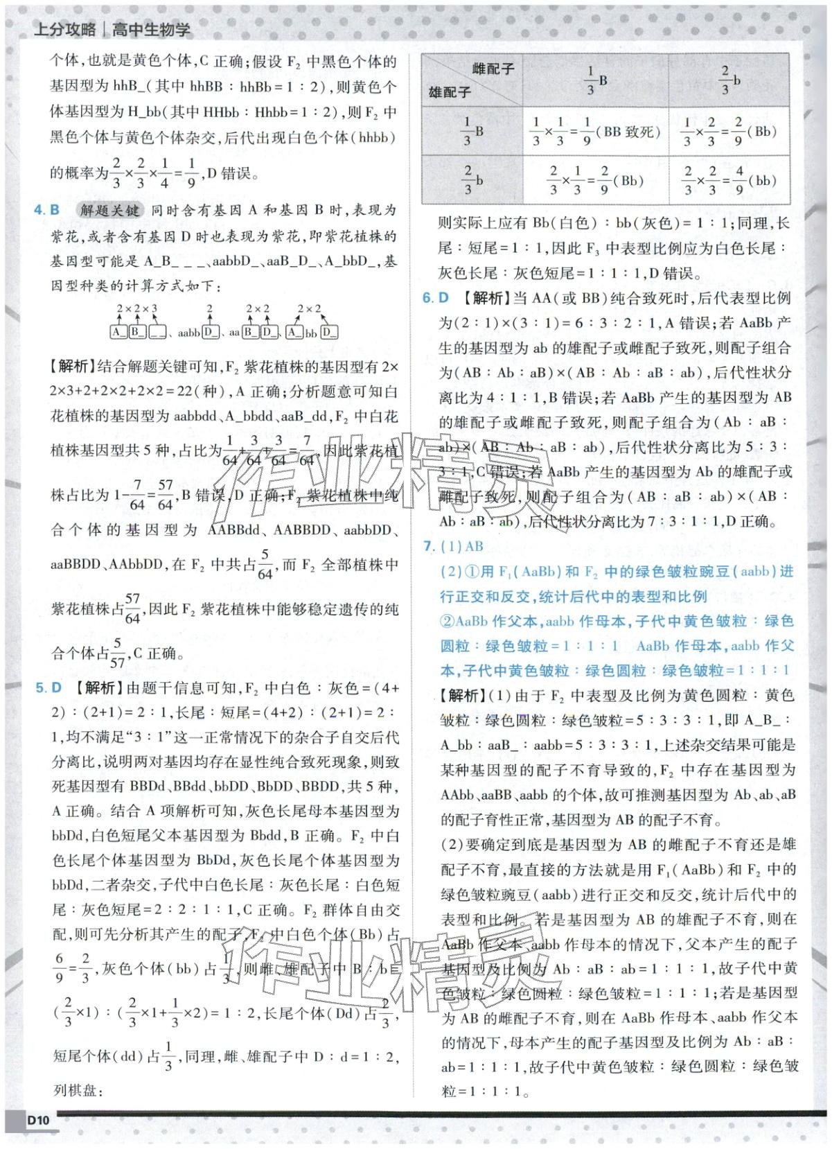 2025年上分攻略高中生物必修第二冊(cè)人教版&nbsp;第10頁(yè)