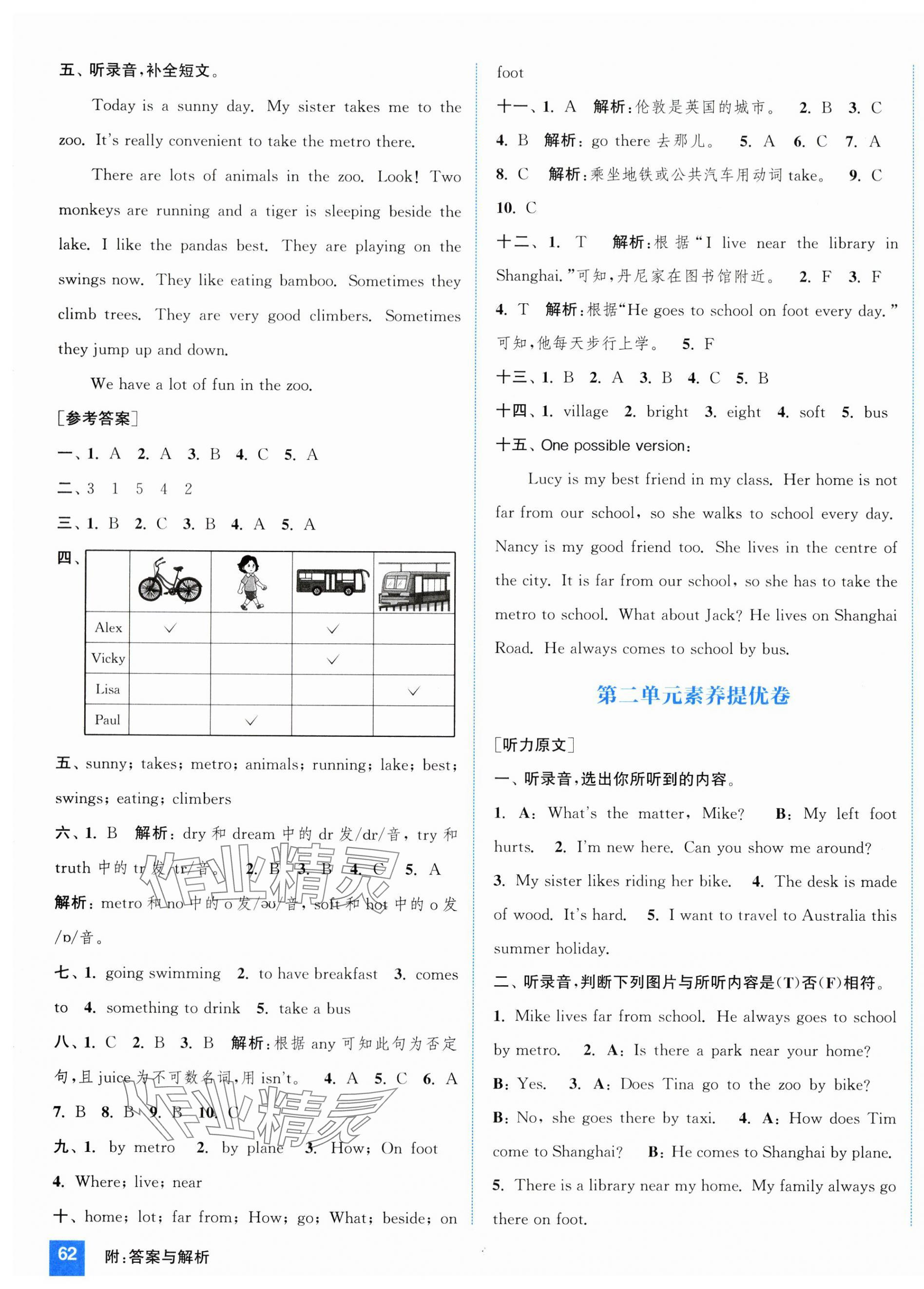 2024年通城學(xué)典拔尖大試卷五年級(jí)英語下冊譯林版江蘇專版 第4頁