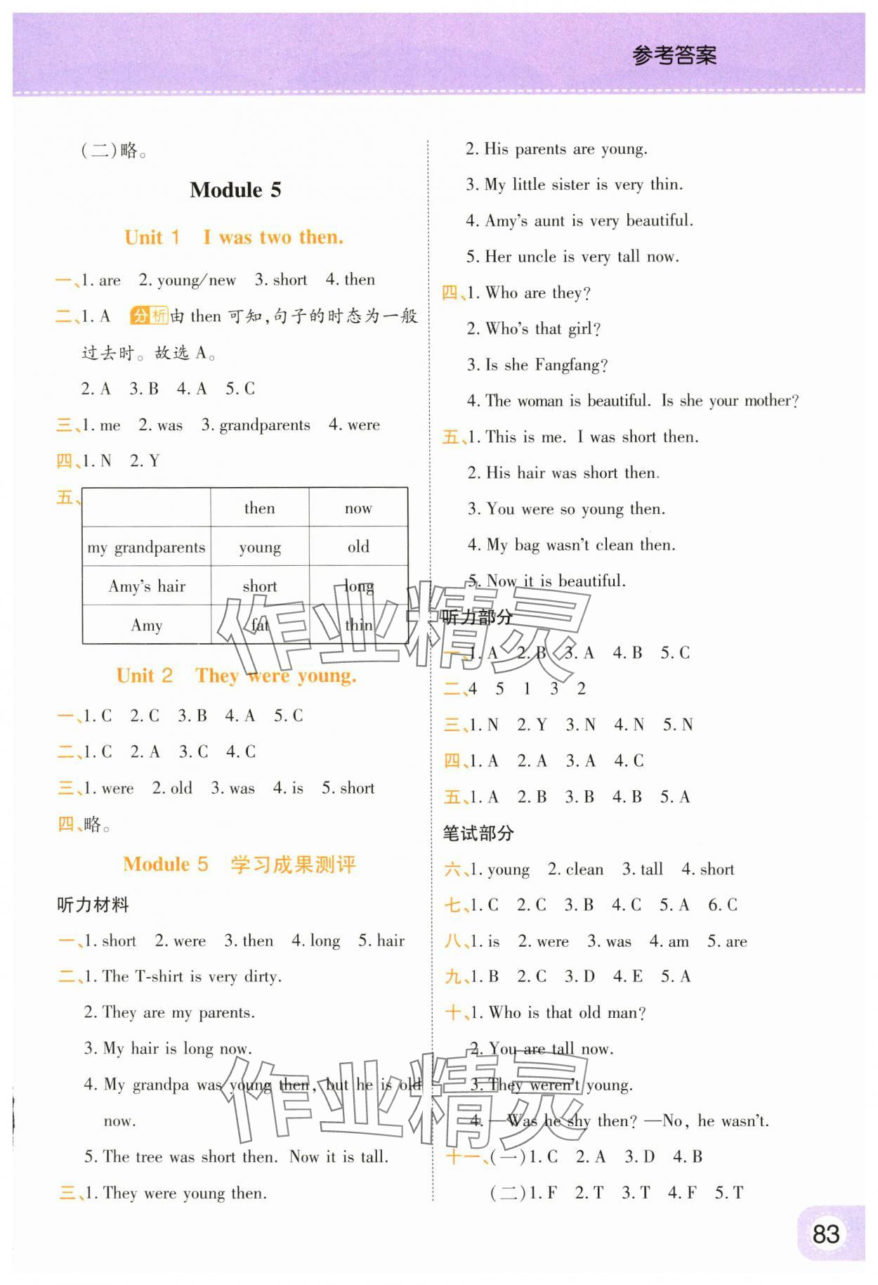 2025年黃岡同步練一日一練四年級英語下冊外研版 參考答案第5頁