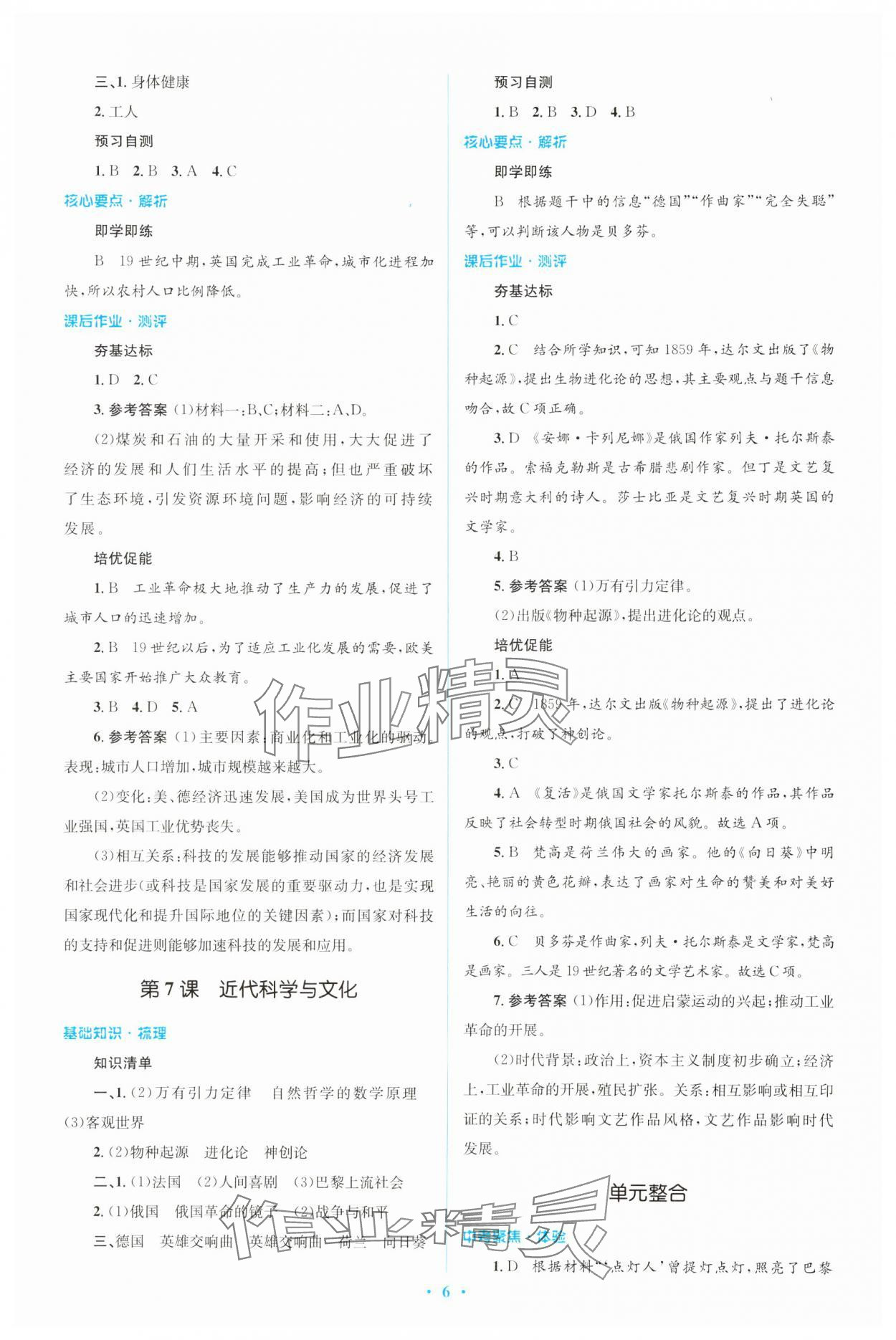 2025年人教金學(xué)典同步解析與測評學(xué)考練九年級歷史下冊人教版 第6頁