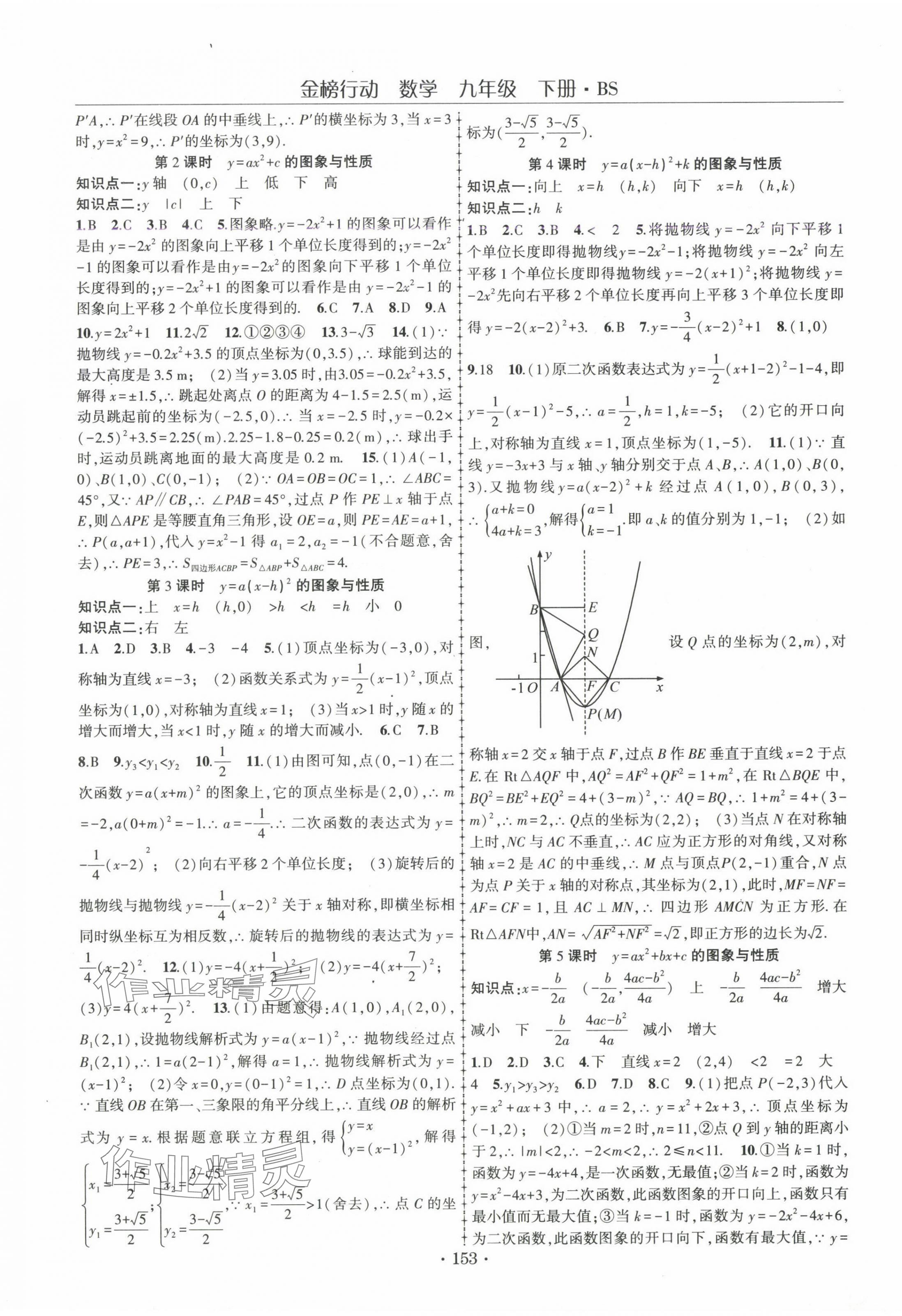 2025年金榜行动九年级数学下册北师大版 第5页