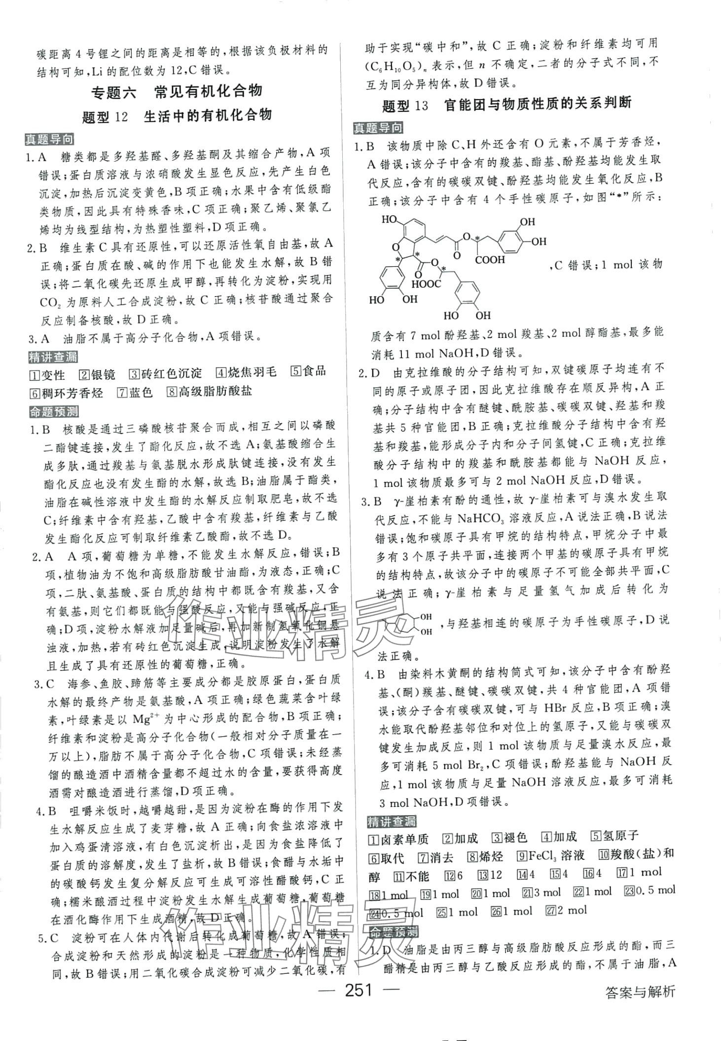 2024年綠色通道高中化學大二輪單選版 第13頁