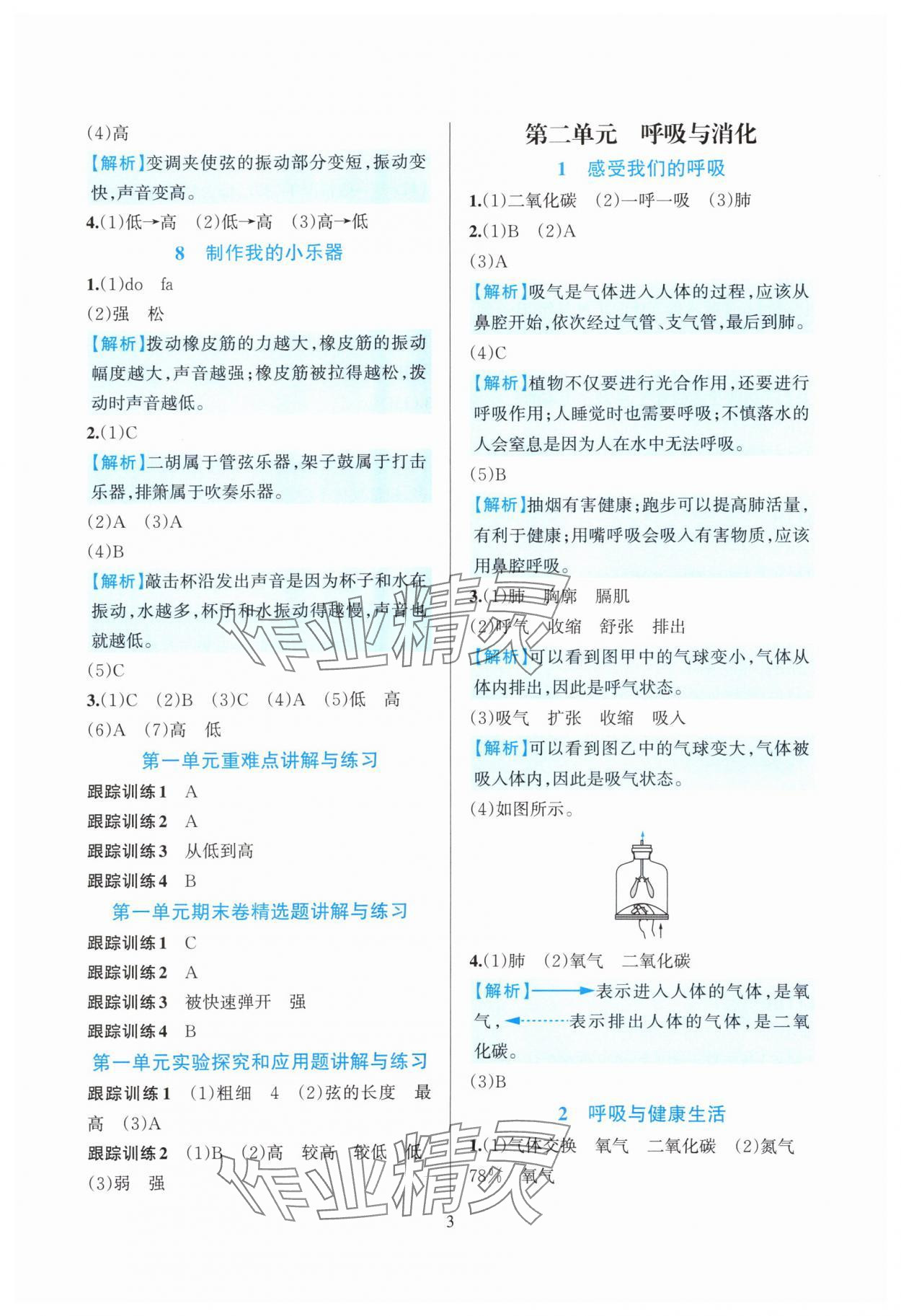 2025年全優(yōu)方案夯實與提高四年級科學上冊教科版&nbsp;第3頁