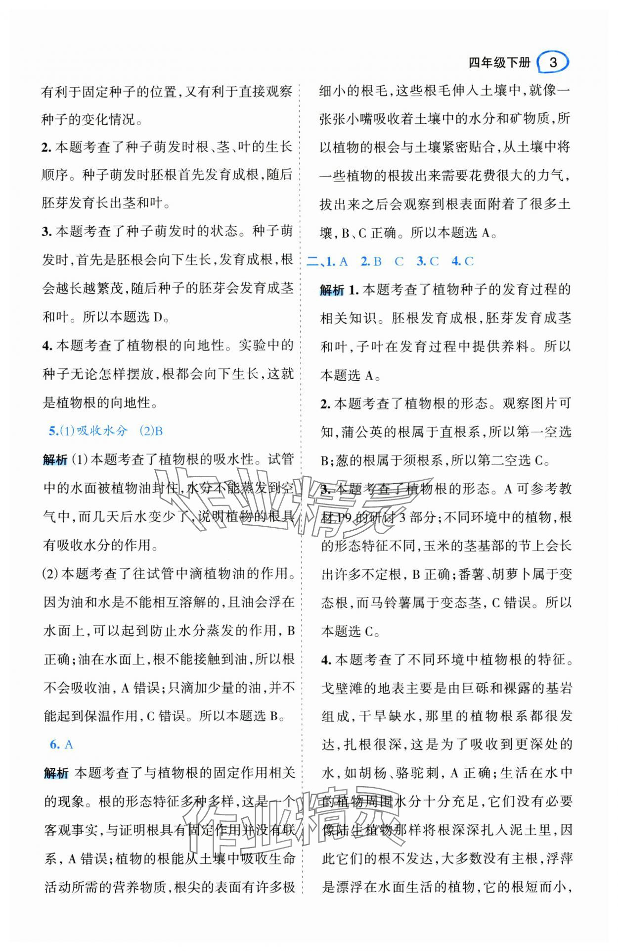 2025年名師面對面先學后練四年級科學下冊教科版 第3頁