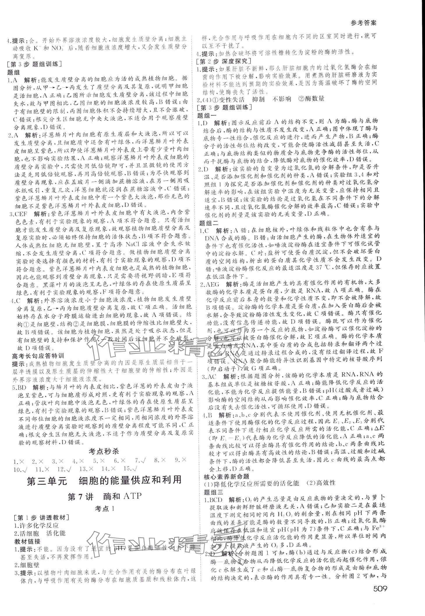 2024年名師伴你行高中同步導學案一輪總復習備考方略高中生物通用版 第11頁