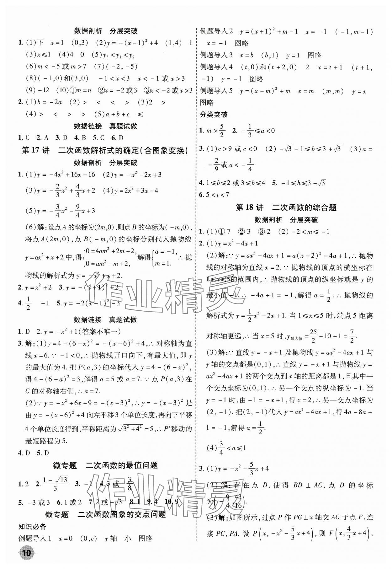 2024年中考大數(shù)據(jù)數(shù)學(xué)河北專版&nbsp;參考答案第10頁