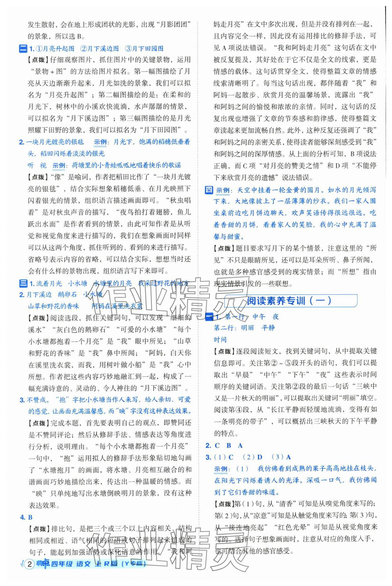 2025年綜合應用創(chuàng)新題典中點四年級語文上冊人教版（Y專版）寧夏專版 第2頁