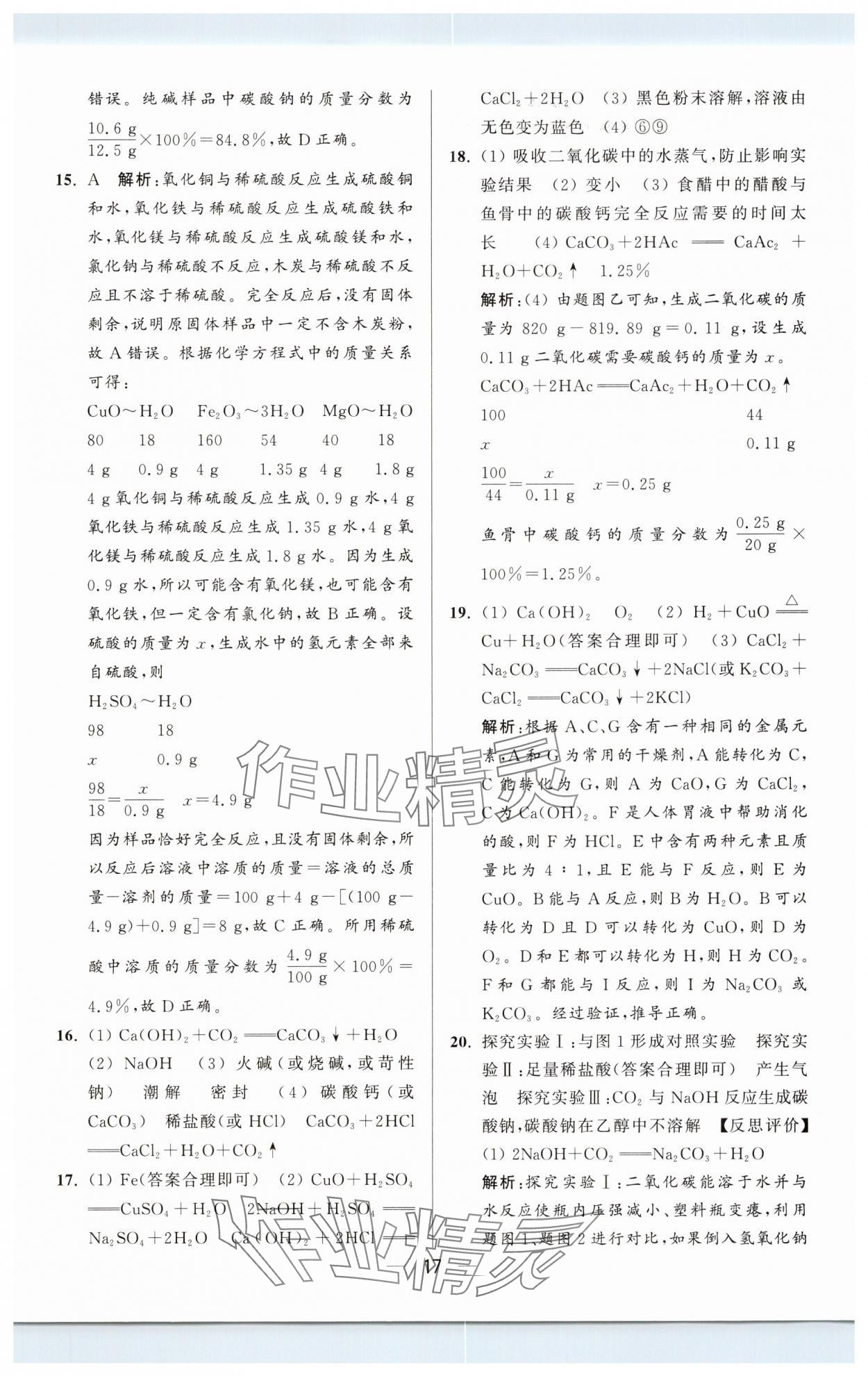 2025年亮點(diǎn)給力大試卷九年級化學(xué)下冊人教版 第17頁