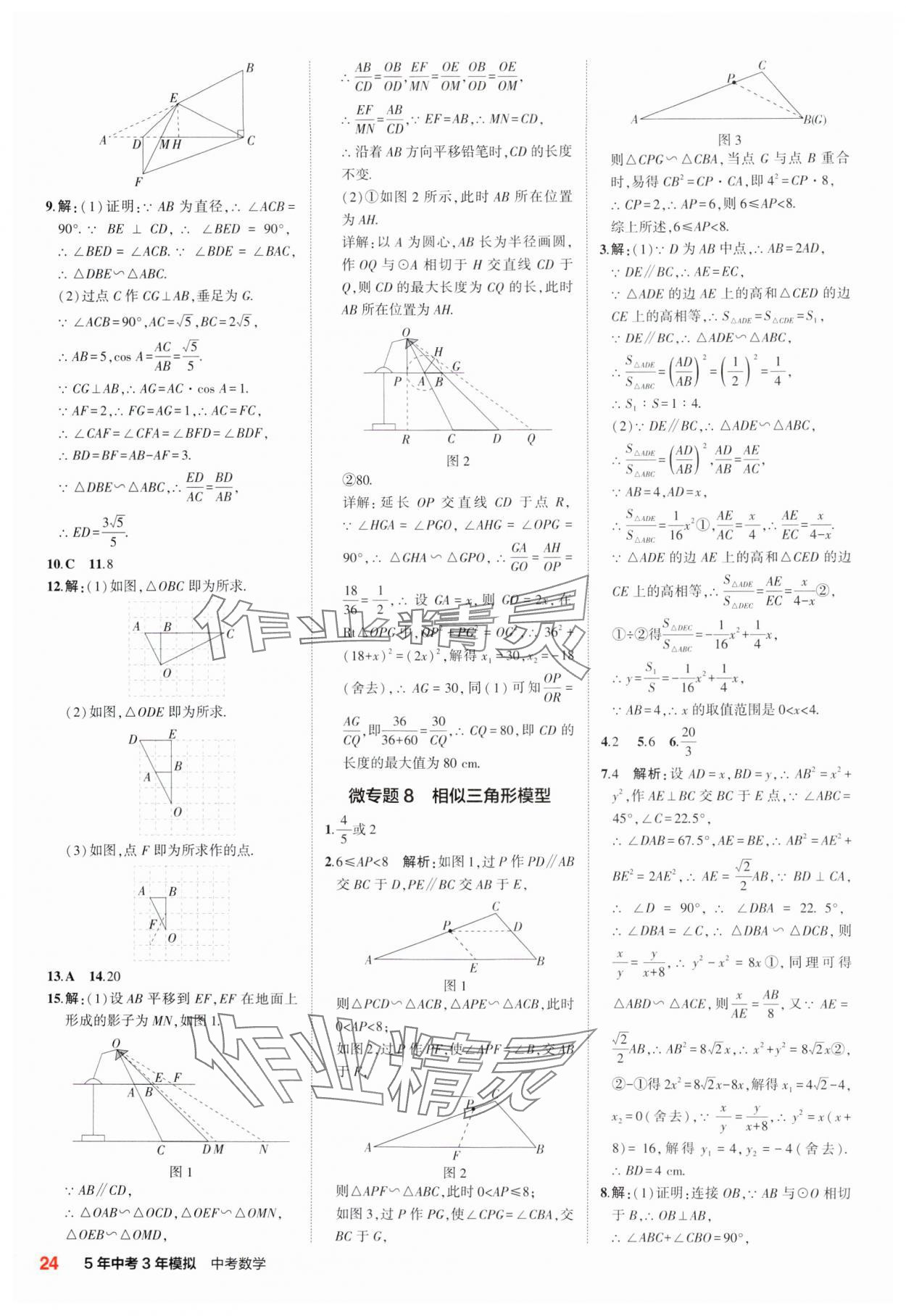 2025年5年中考3年模擬中考數(shù)學(xué)江蘇專(zhuān)版 參考答案第24頁(yè)