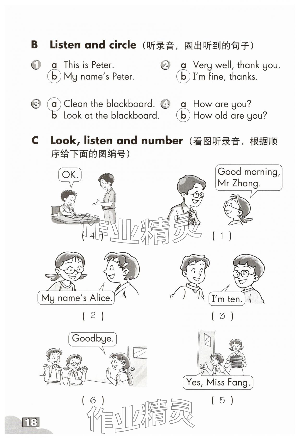 2025版練習部分三年級英語上冊滬教版54制 參考答案第17頁