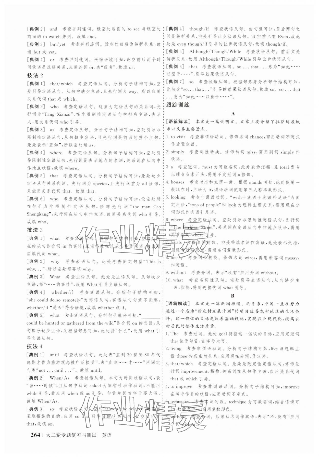 2025年高考領(lǐng)航英語(yǔ)大二輪專題復(fù)習(xí)與測(cè)試 參考答案第10頁(yè)