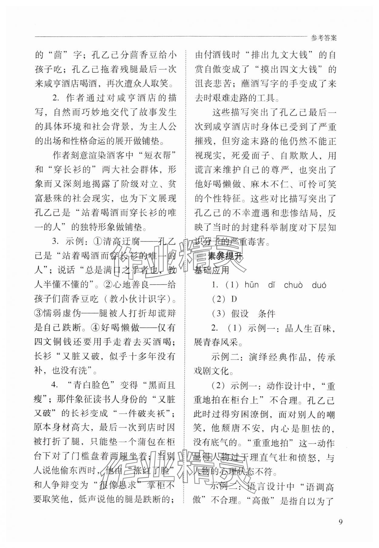 2025年新課程問題解決導學方案九年級語文下冊人教版 第9頁